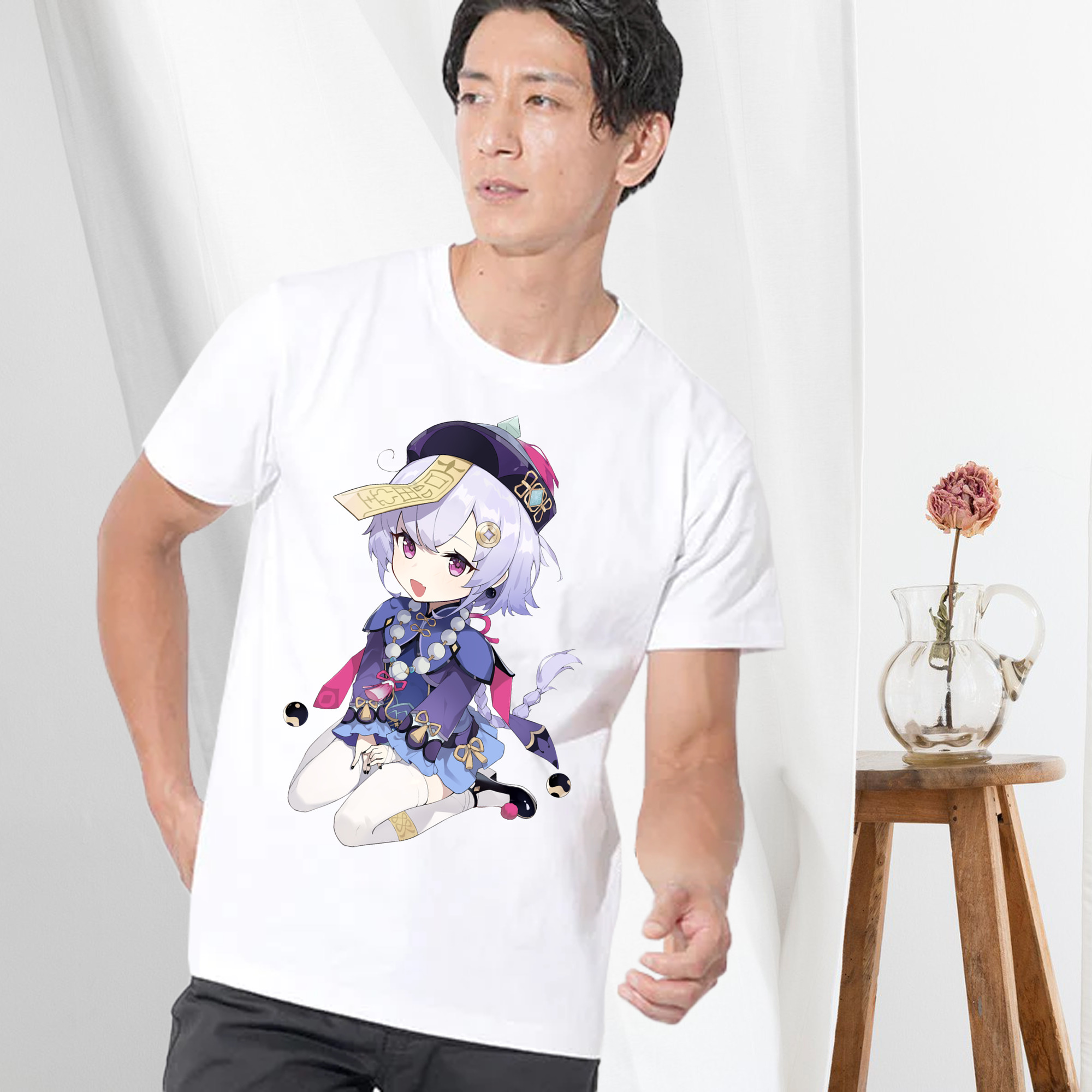 げんし神 七七 なな  genshin Nana 綿100％半袖Tシャツ（フロントプリント）