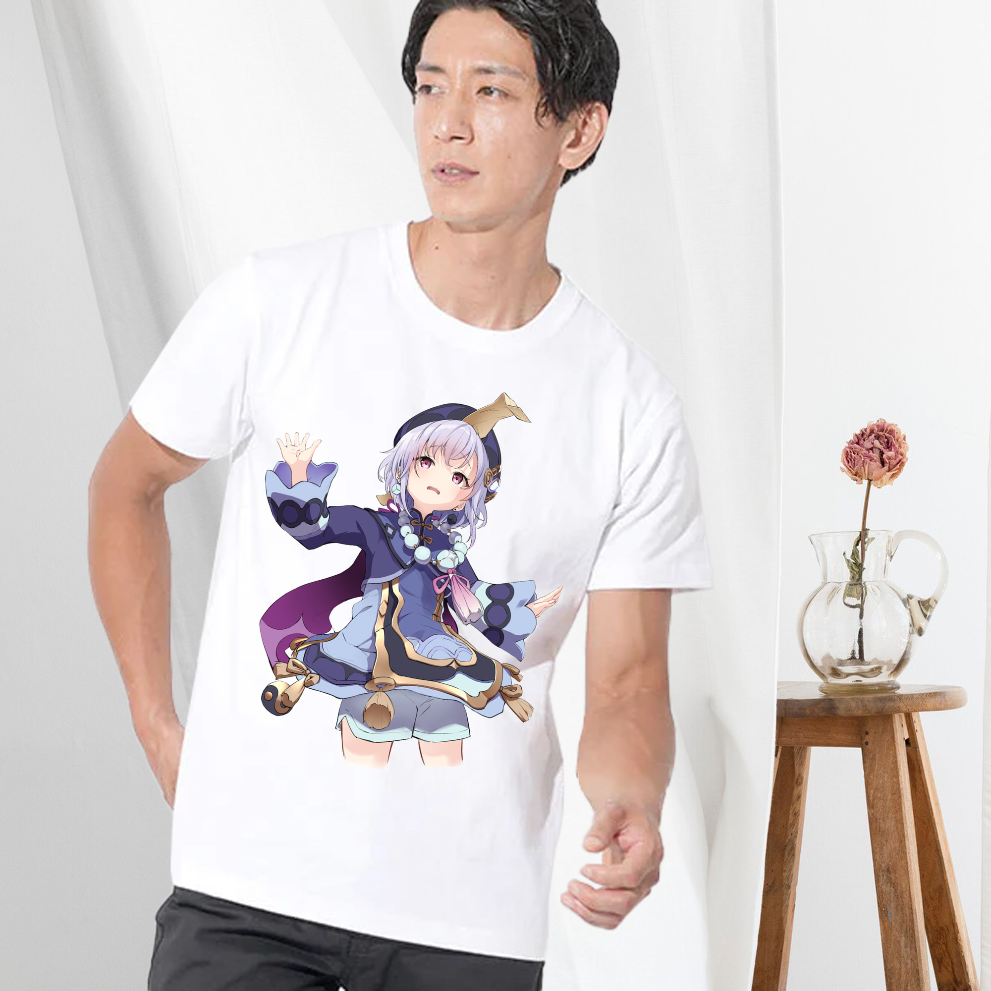 げんし神 七七 なな  genshin Nana 綿100％半袖Tシャツ（フロントプリント）