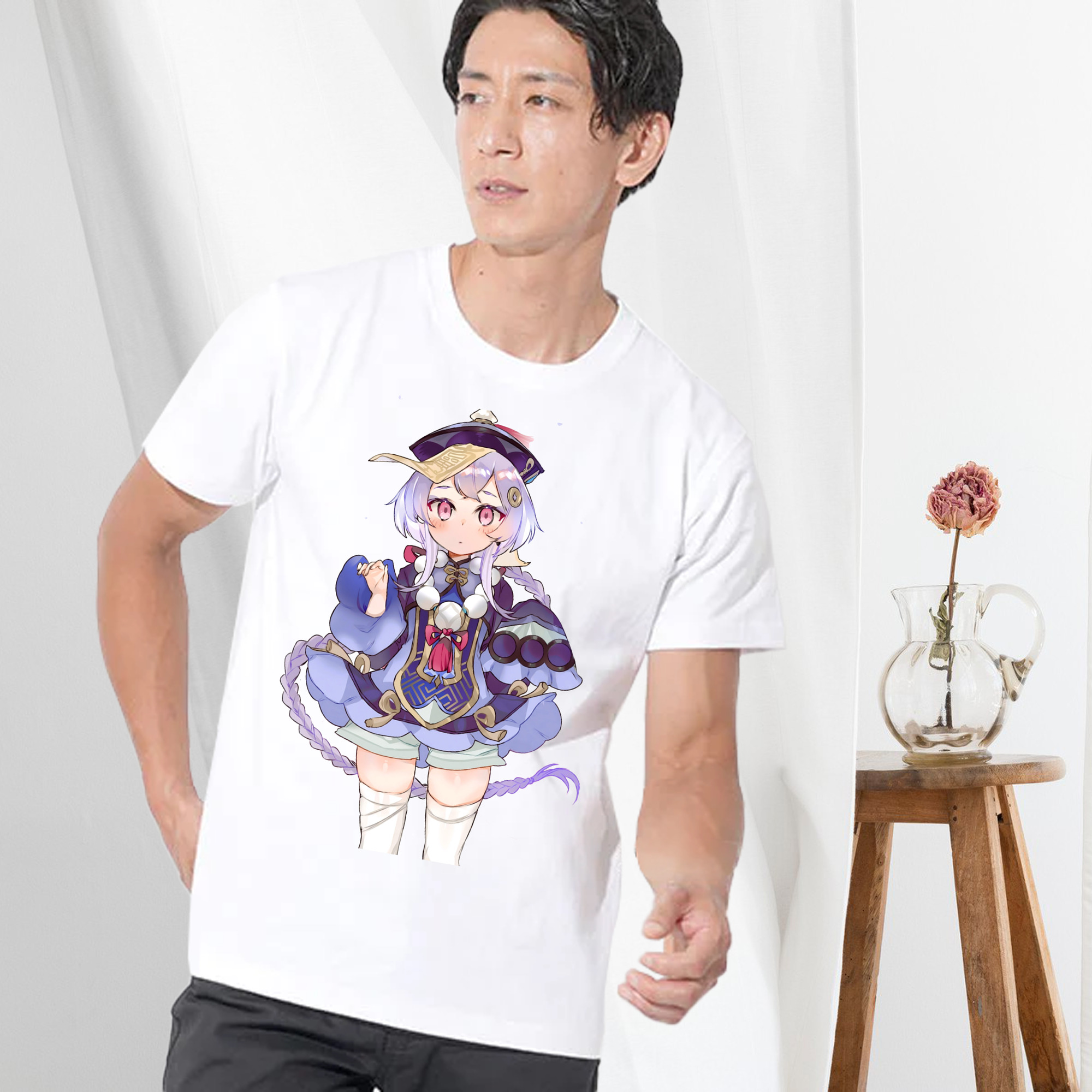 げんし神 七七 なな  genshin Nana 綿100％半袖Tシャツ（フロントプリント）