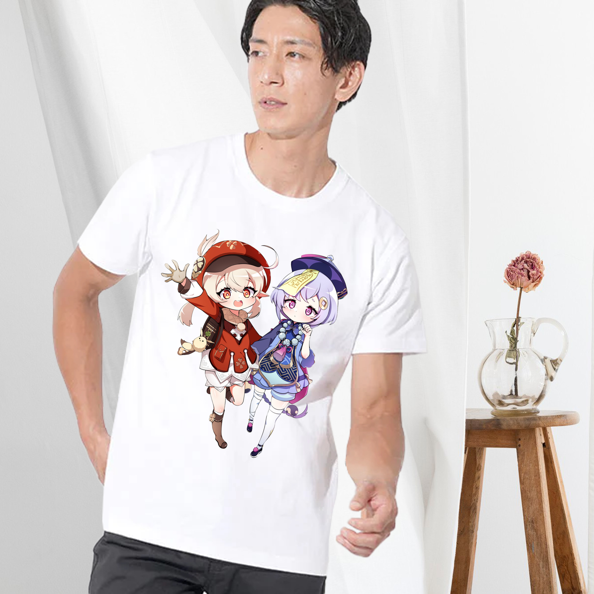 げんし神 七七 なな  genshin Nana 綿100％半袖Tシャツ（フロントプリント）