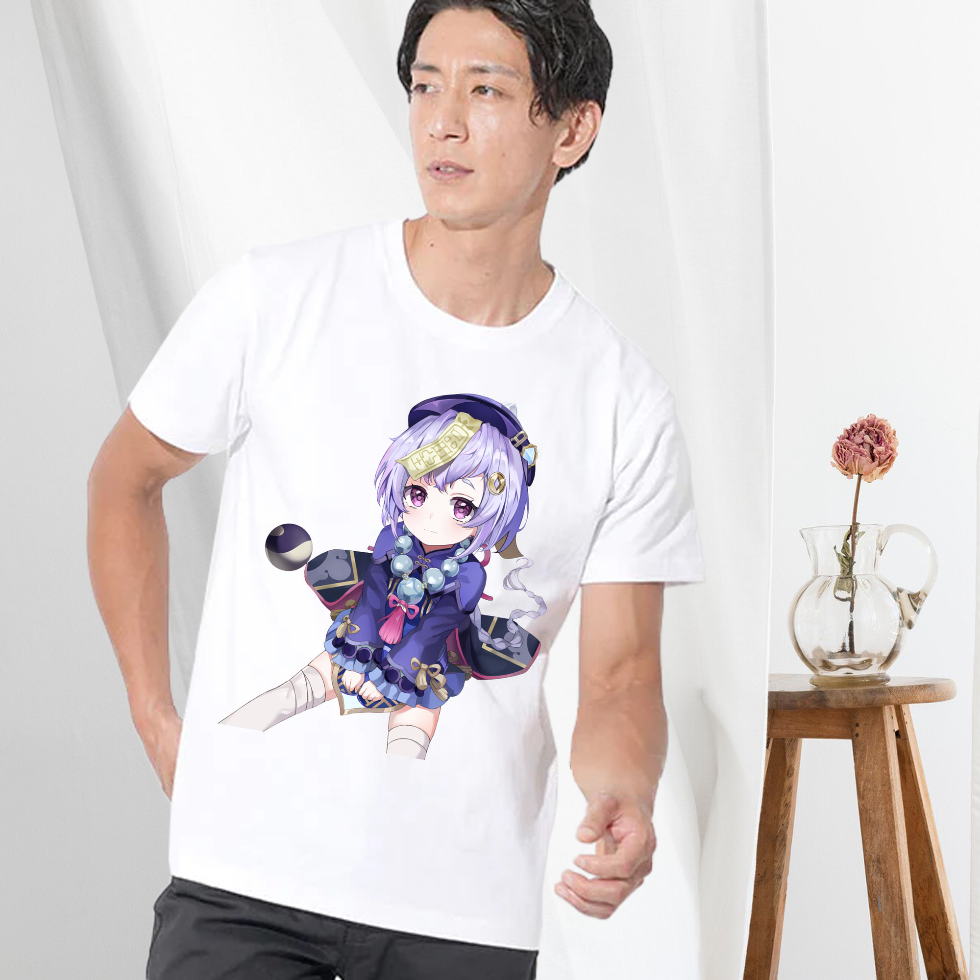げんし神 七七 なな  genshin Nana 綿100％半袖Tシャツ（フロントプリント）