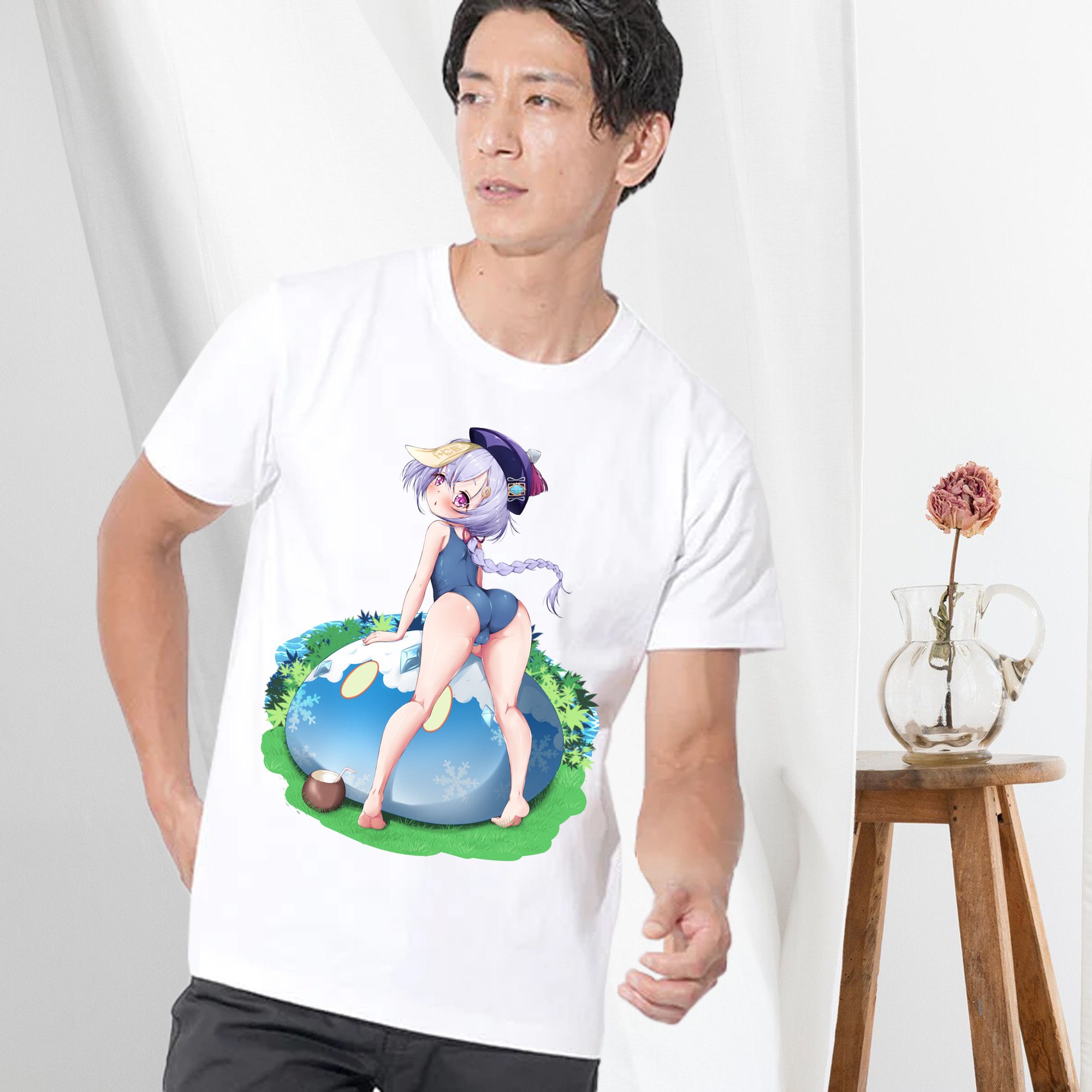 げんし神 七七 なな  genshin Nana 綿100％半袖Tシャツ（フロントプリント）
