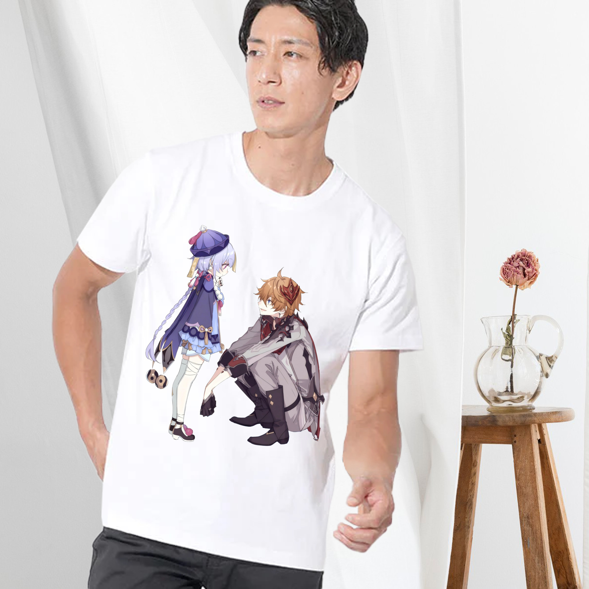げんし神 七七 なな  genshin Nana 綿100％半袖Tシャツ（フロントプリント）