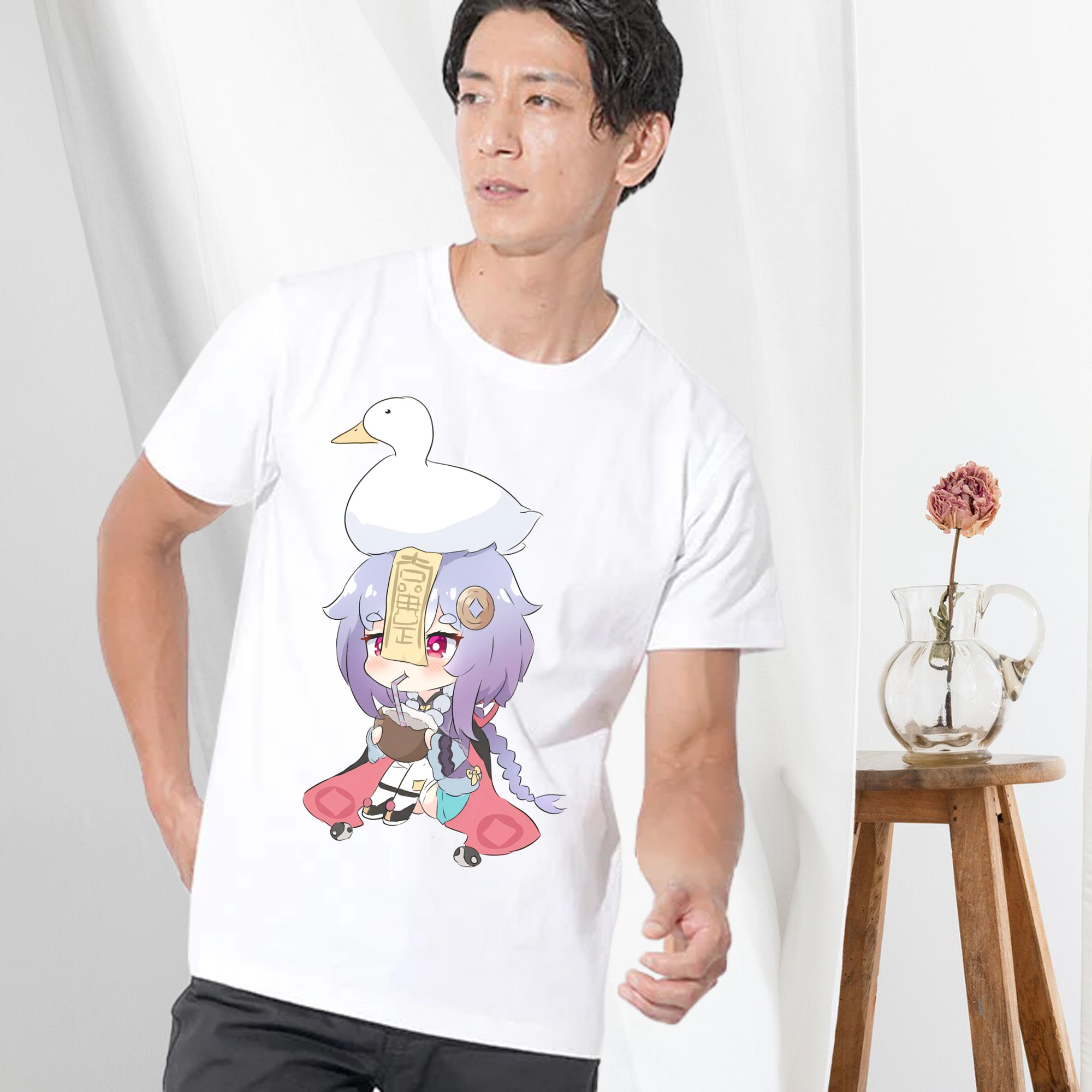 げんし神 七七 なな  genshin Nana 綿100％半袖Tシャツ（フロントプリント）