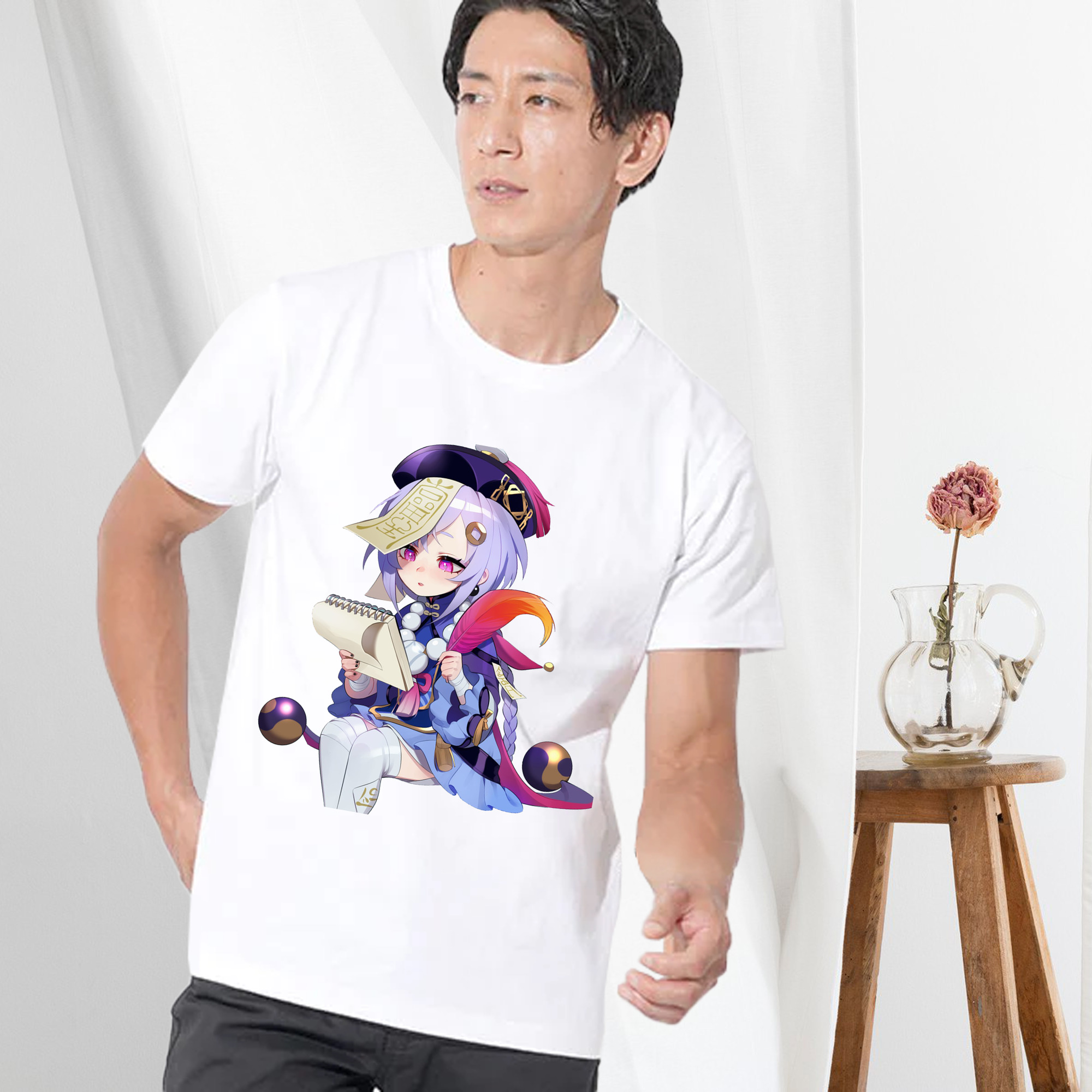 げんし神 七七 なな  genshin Nana 綿100％半袖Tシャツ（フロントプリント）