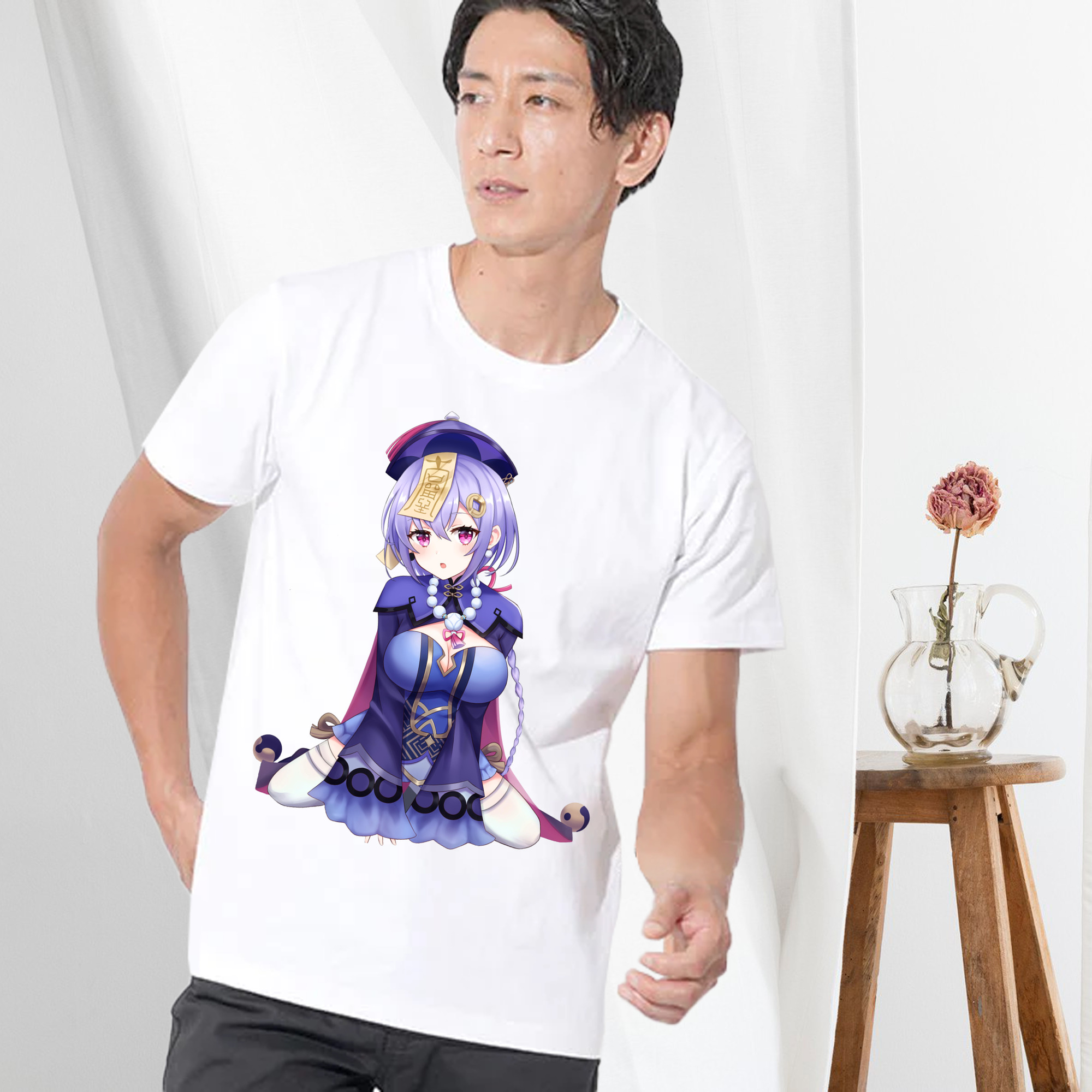 げんし神 七七 なな  genshin Nana 綿100％半袖Tシャツ（フロントプリント）