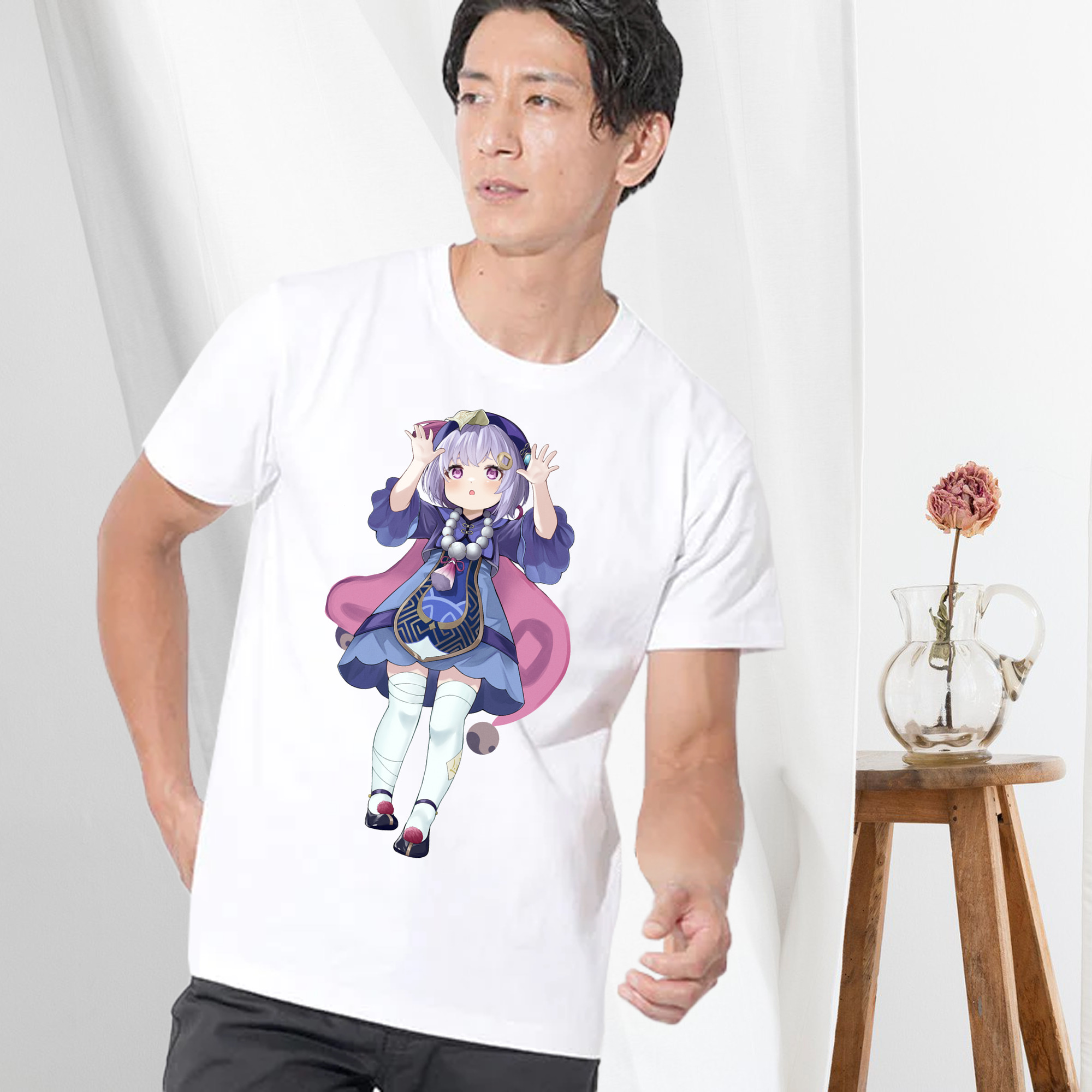 げんし神 七七 なな  genshin Nana 綿100％半袖Tシャツ（フロントプリント）