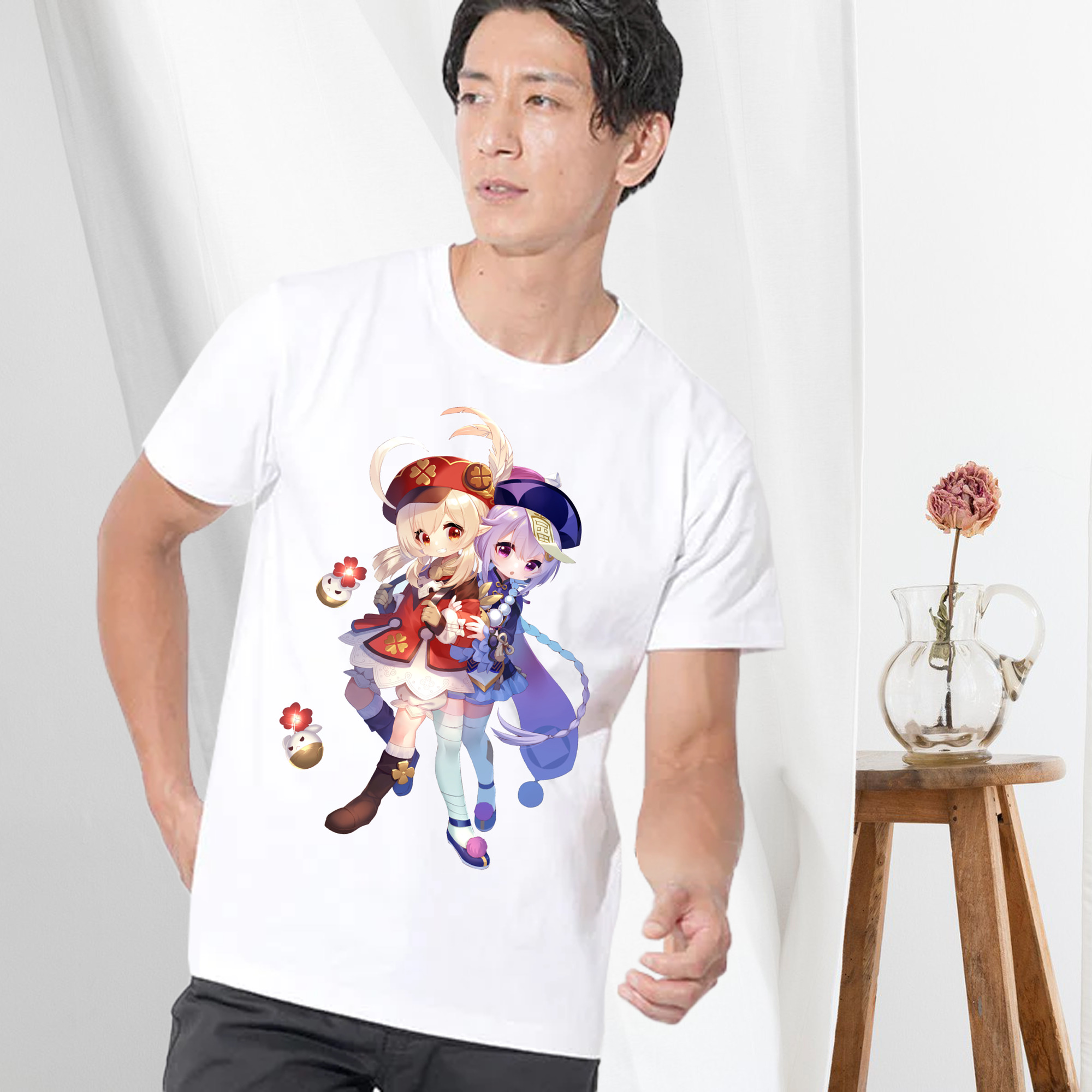 げんし神 七七 なな  genshin Nana 綿100％半袖Tシャツ（フロントプリント）