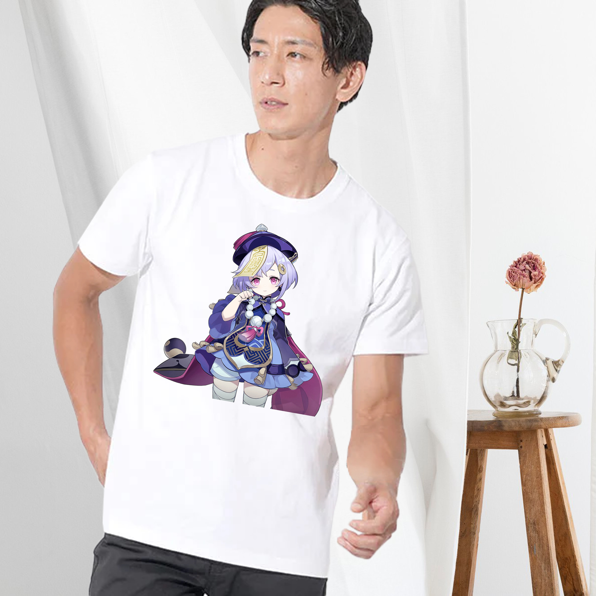 げんし神 七七 なな  genshin Nana 綿100％半袖Tシャツ（フロントプリント）