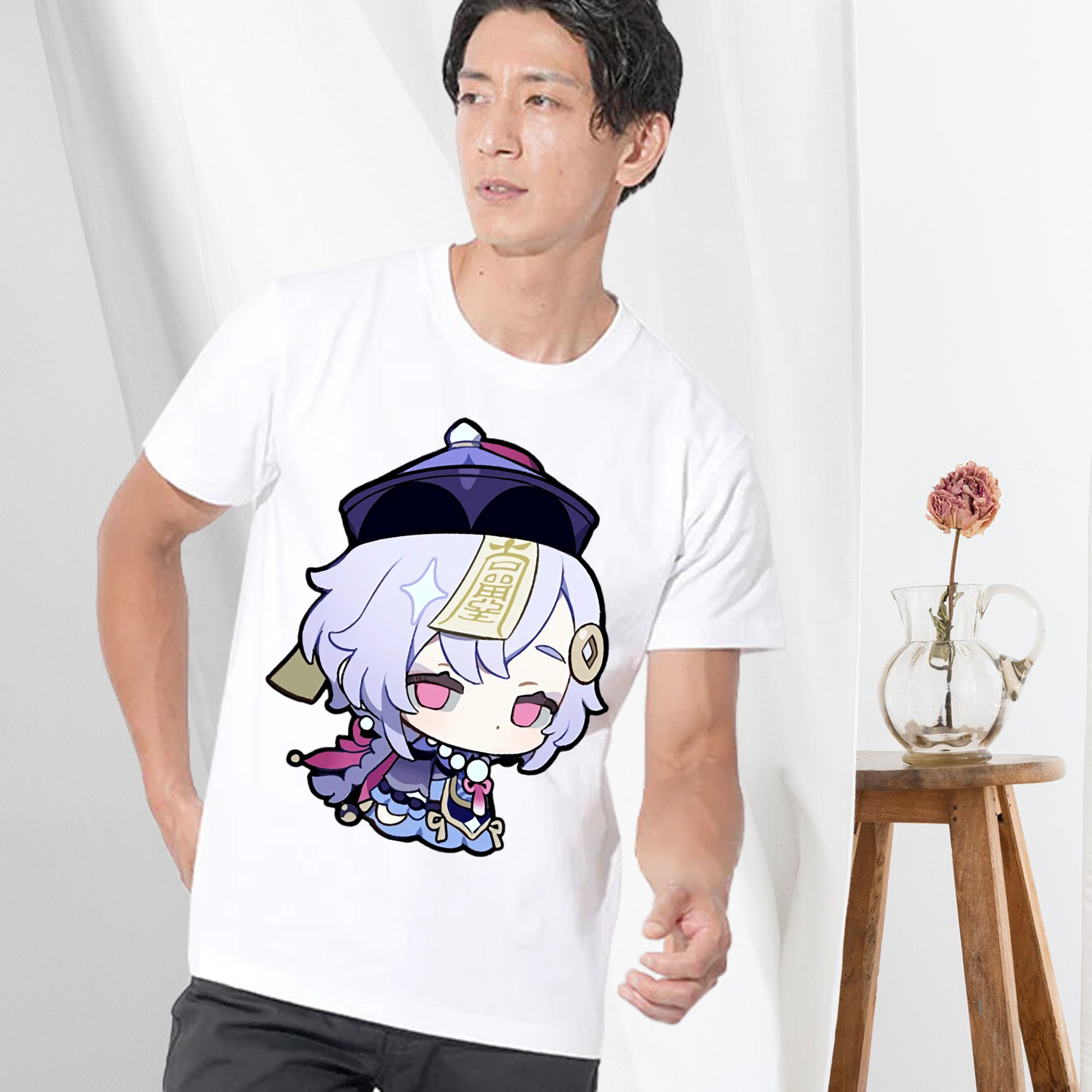 げんし神 七七 なな  genshin Nana 綿100％半袖Tシャツ（フロントプリント）