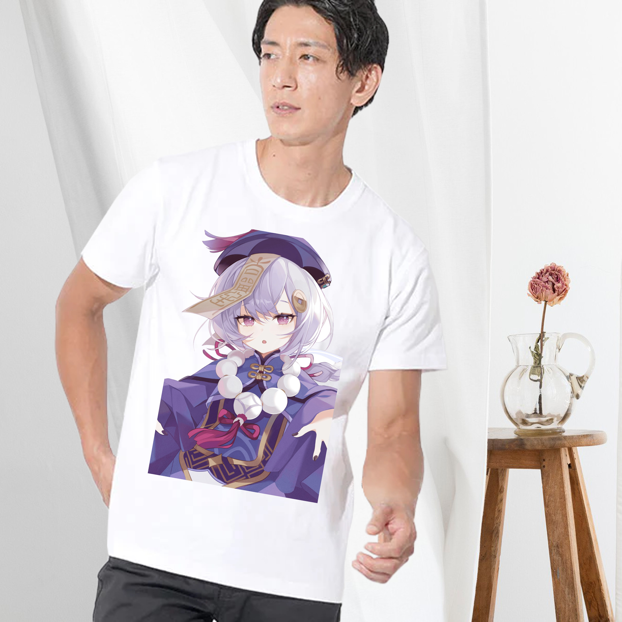 げんし神 七七 なな  genshin Nana 綿100％半袖Tシャツ（フロントプリント）