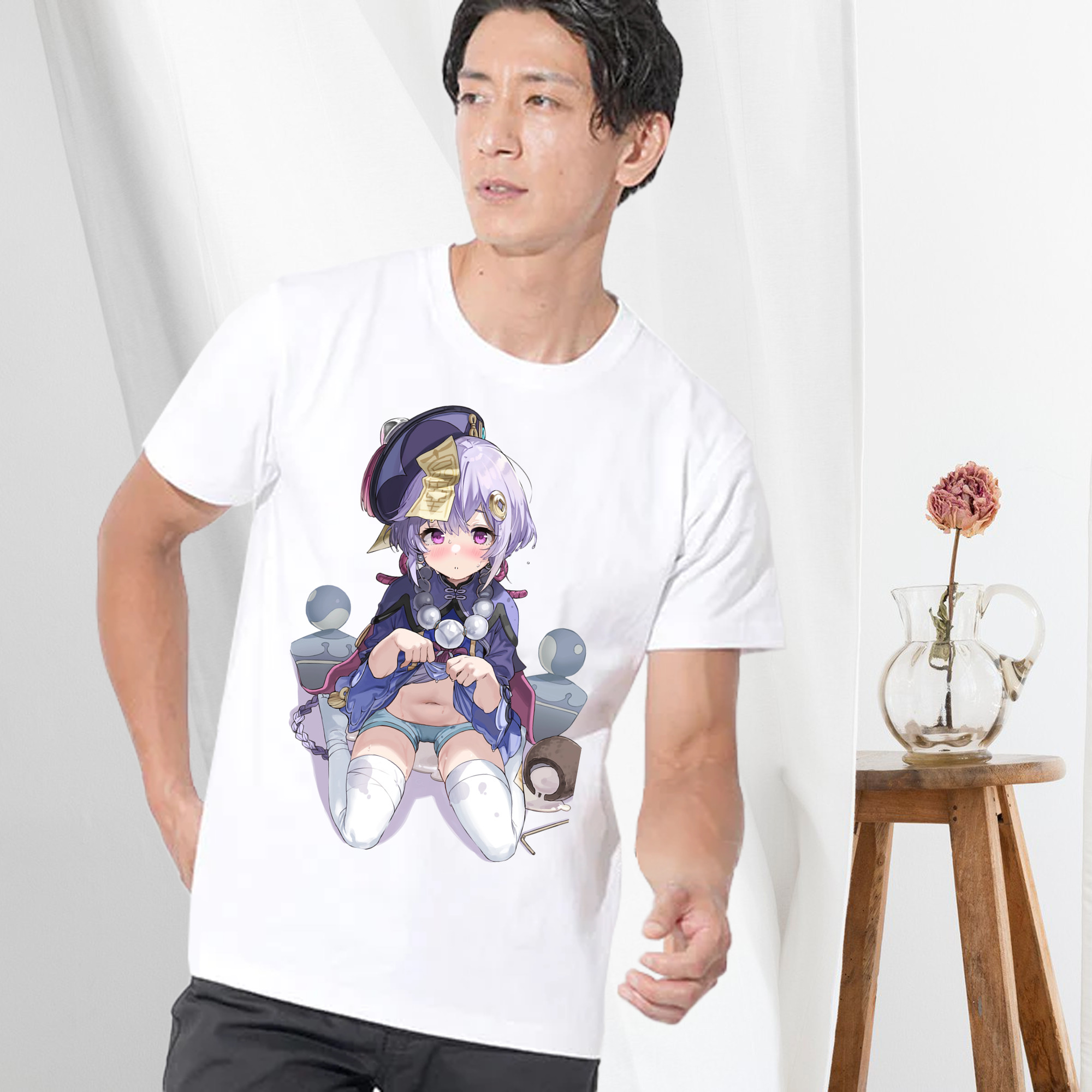 げんし神 七七 なな  genshin Nana 綿100％半袖Tシャツ（フロントプリント）