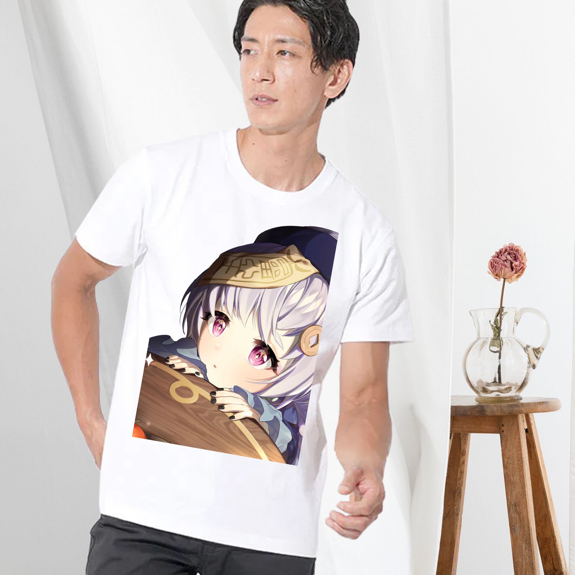 げんし神 七七 なな  genshin Nana 綿100％半袖Tシャツ（フロントプリント）