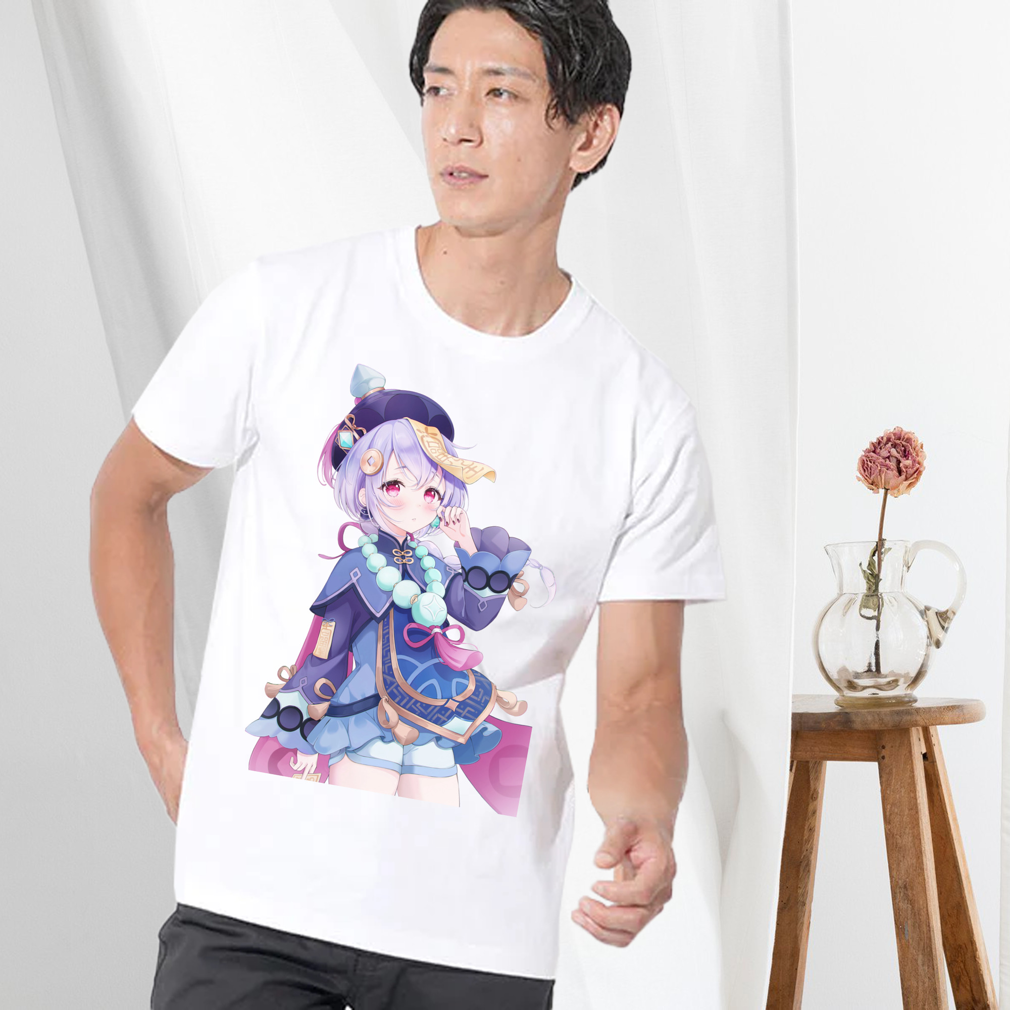 げんし神 七七 なな  genshin Nana 綿100％半袖Tシャツ（フロントプリント）