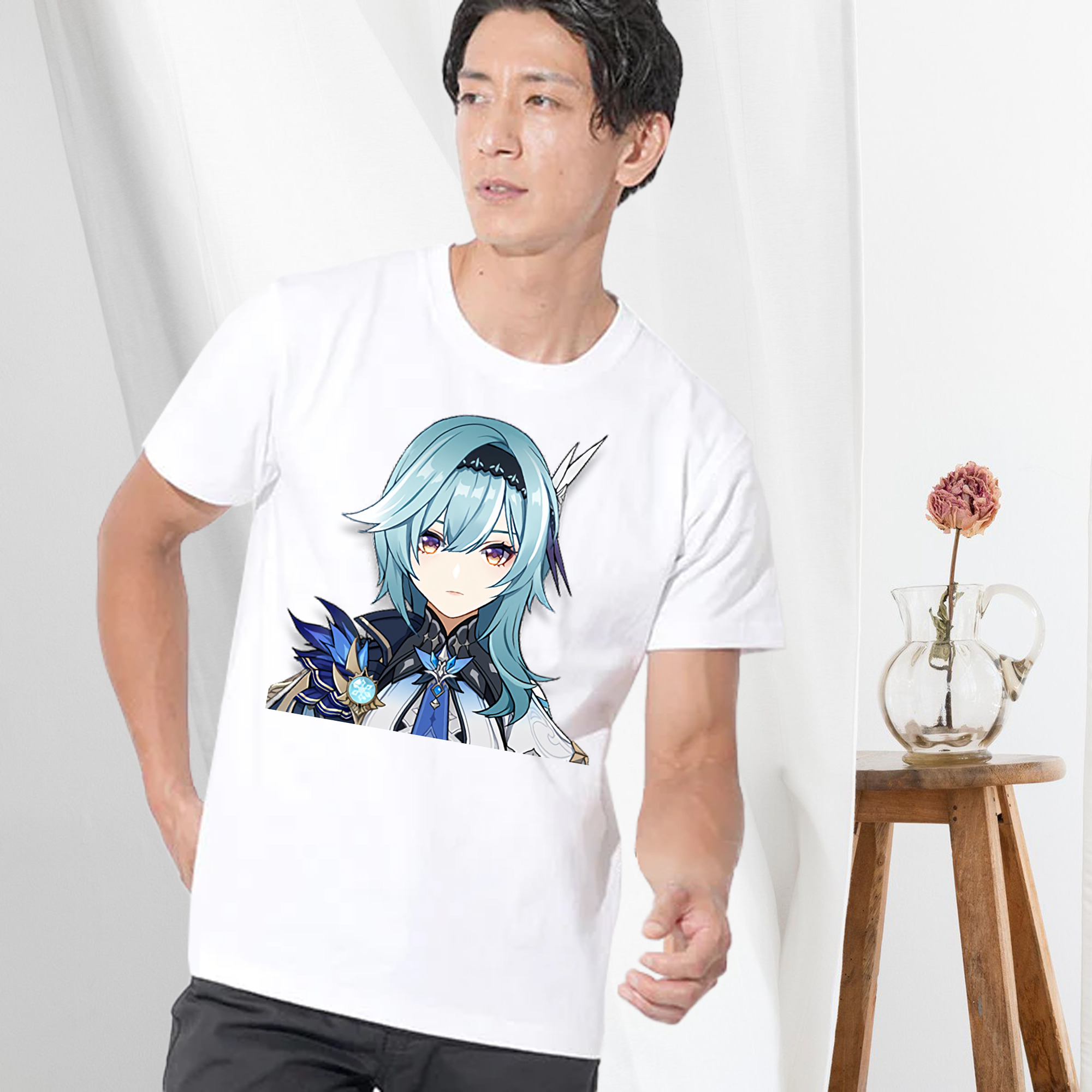 げんし神 优菈 ゆうら genshin Yūra 綿100％半袖Tシャツ（フロントプリント）
