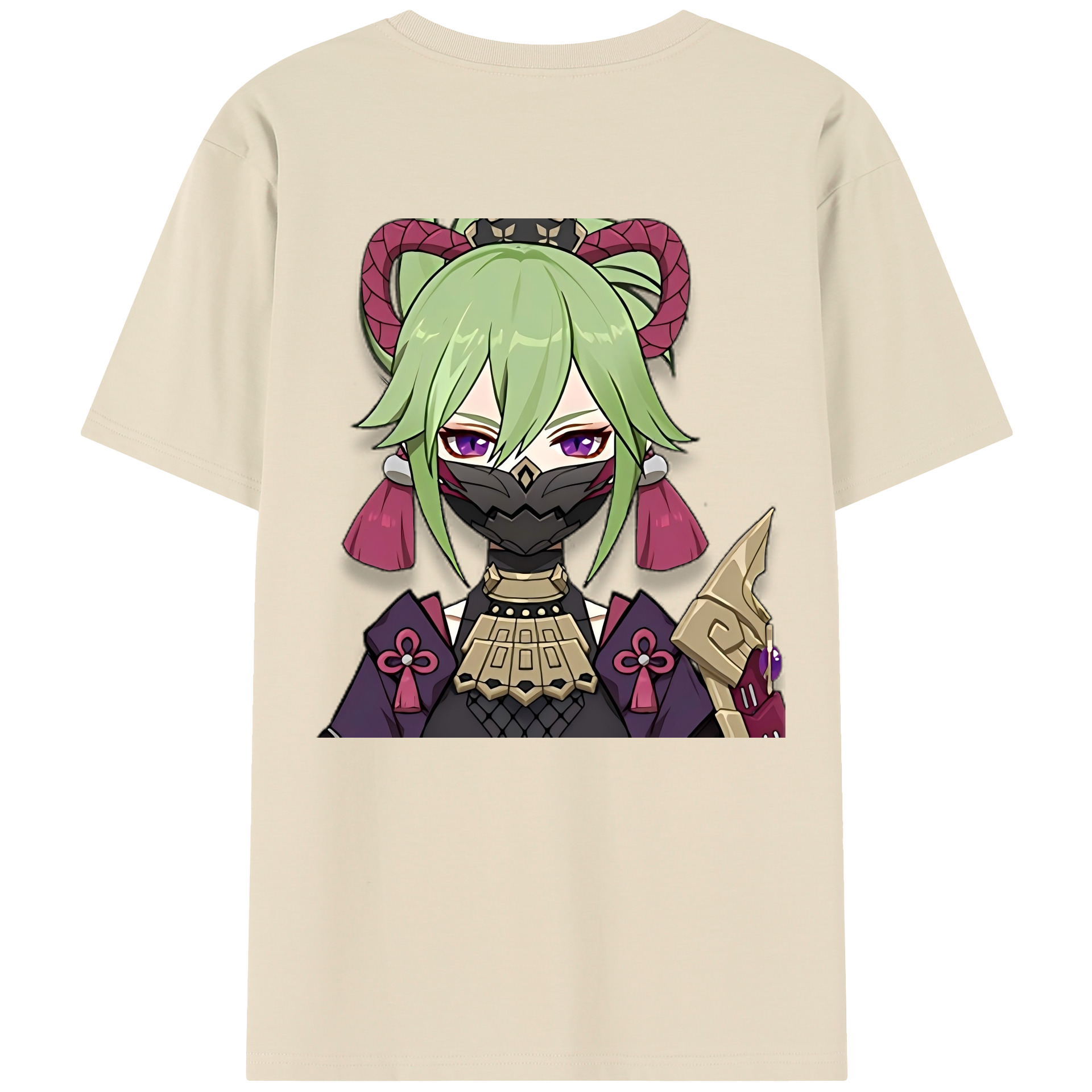 げんし神  久岐忍 くき しのぶ genshin Kuki Shinobu 綿100％半袖Tシャツ（背面プリント）