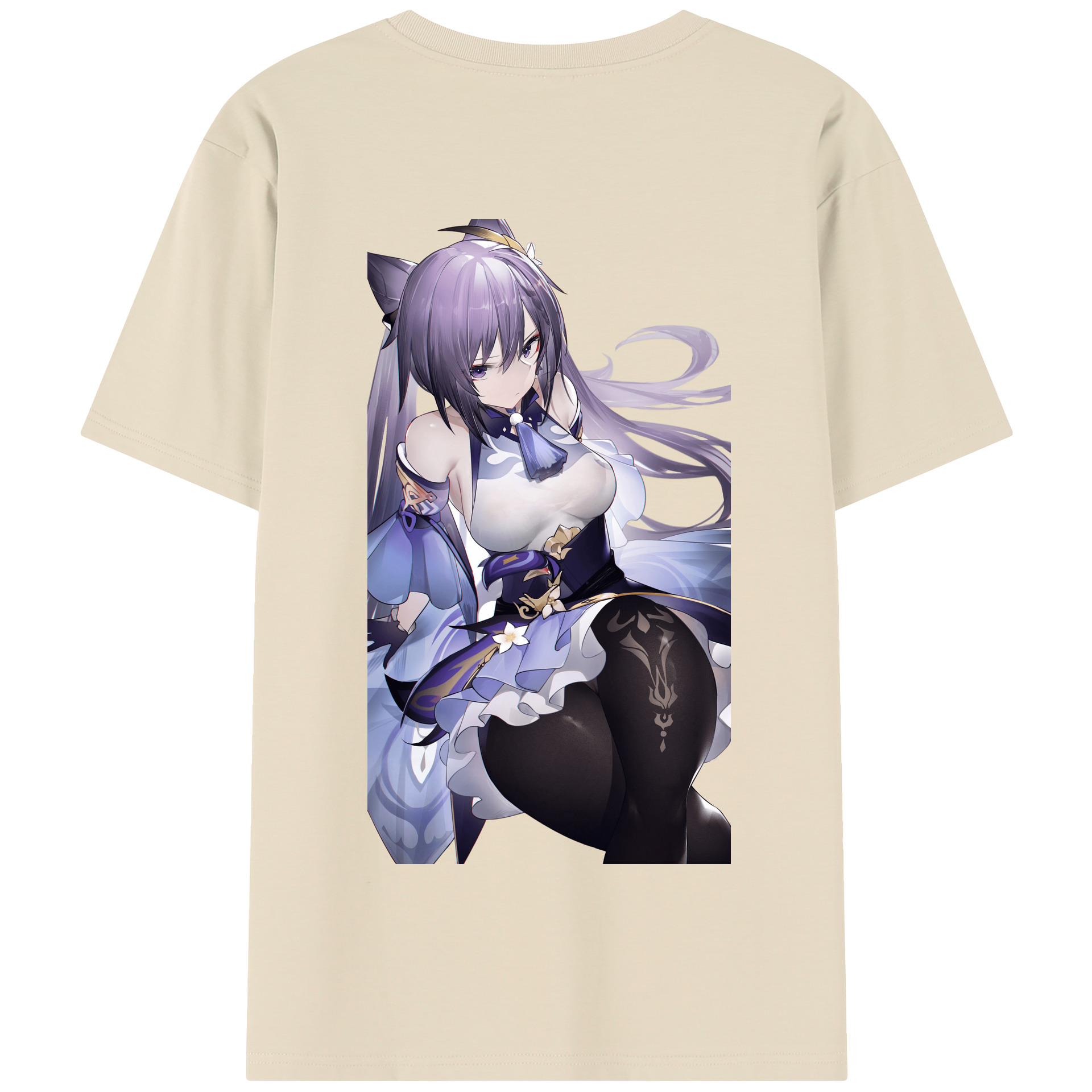 げんし神 刻晴 こくせい genshin Kokusei 綿100％半袖Tシャツ（背面プリント）
