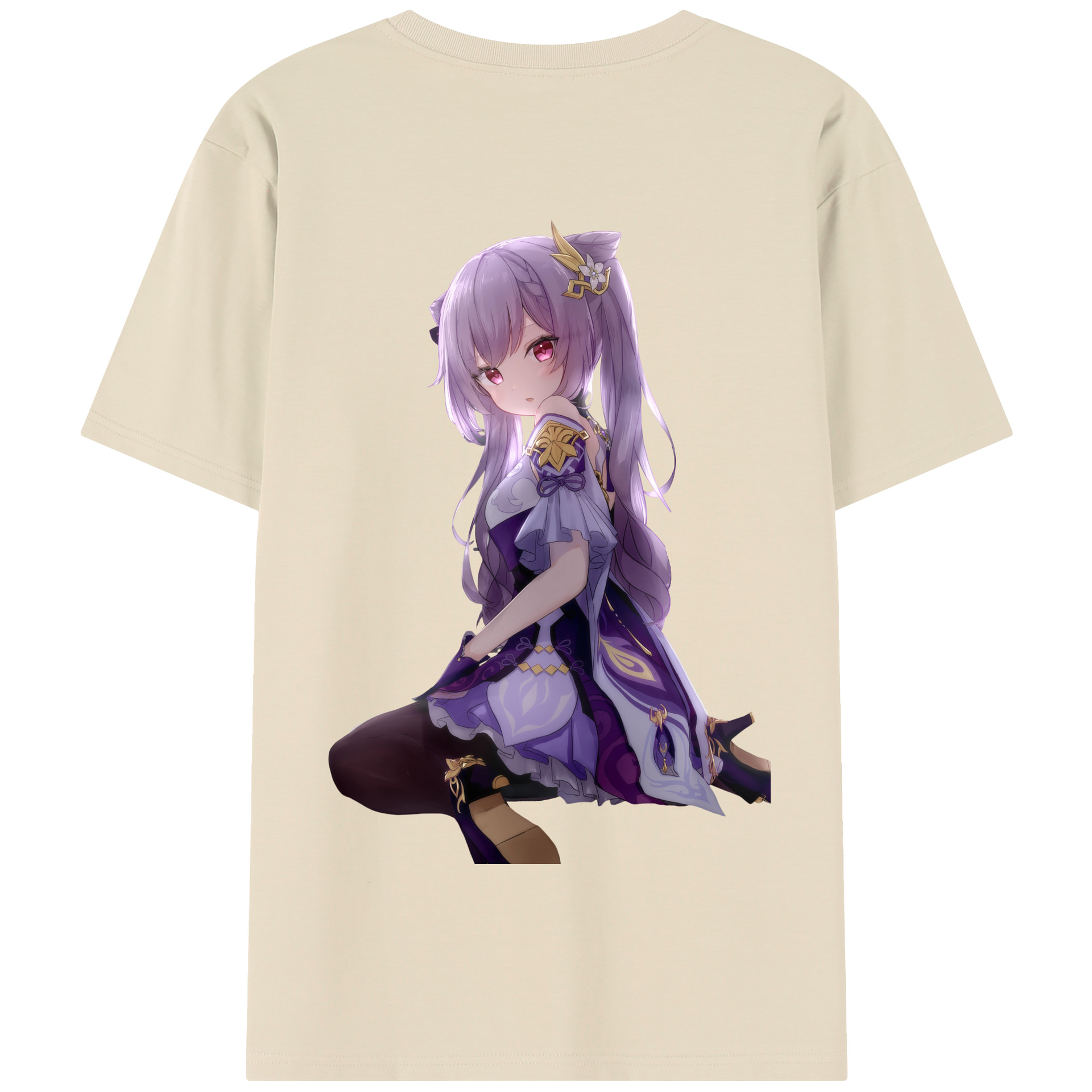 げんし神 刻晴 こくせい genshin Kokusei 綿100％半袖Tシャツ（背面プリント）