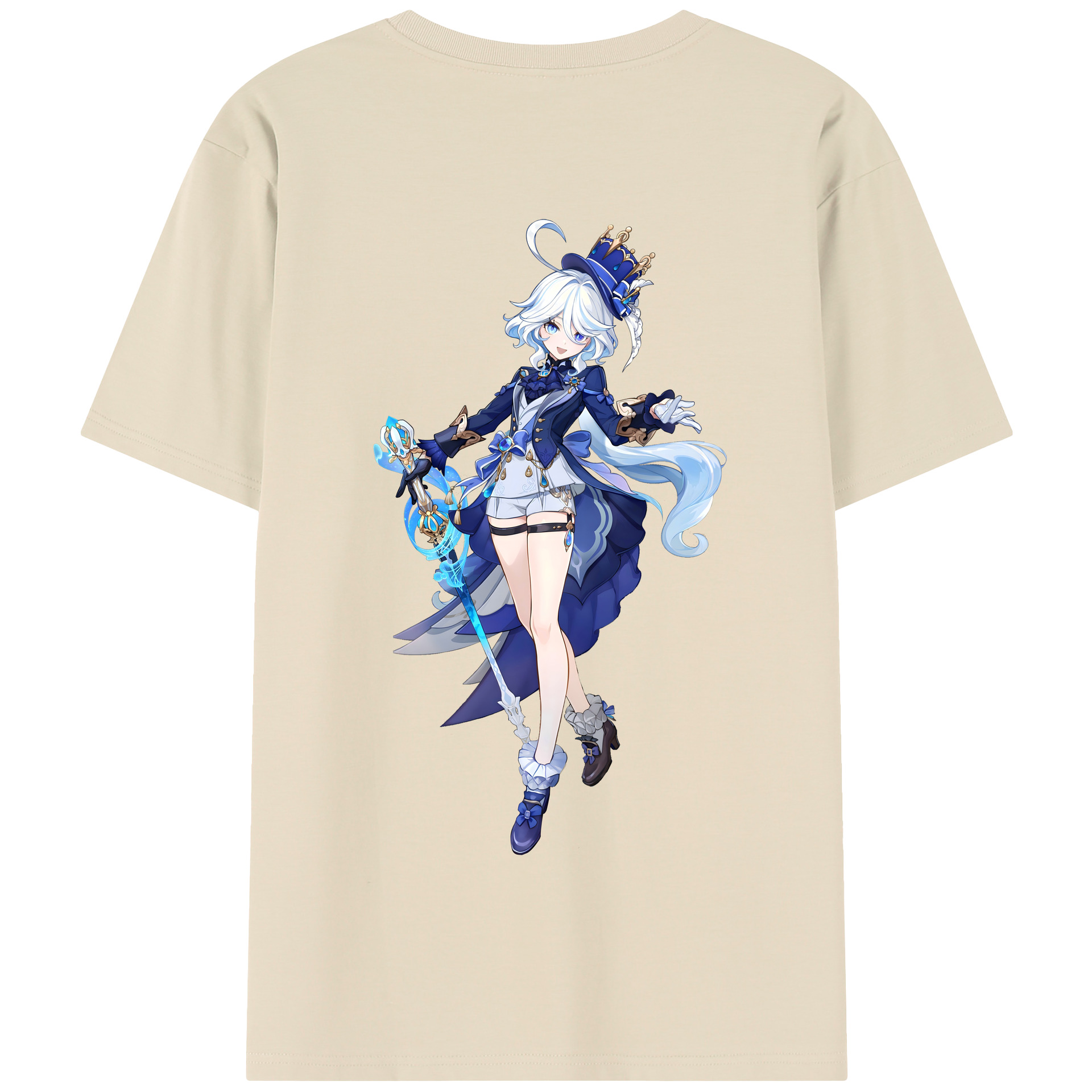 げんし神 フリーナ genshin Furina 綿100％半袖Tシャツ（背面プリント）