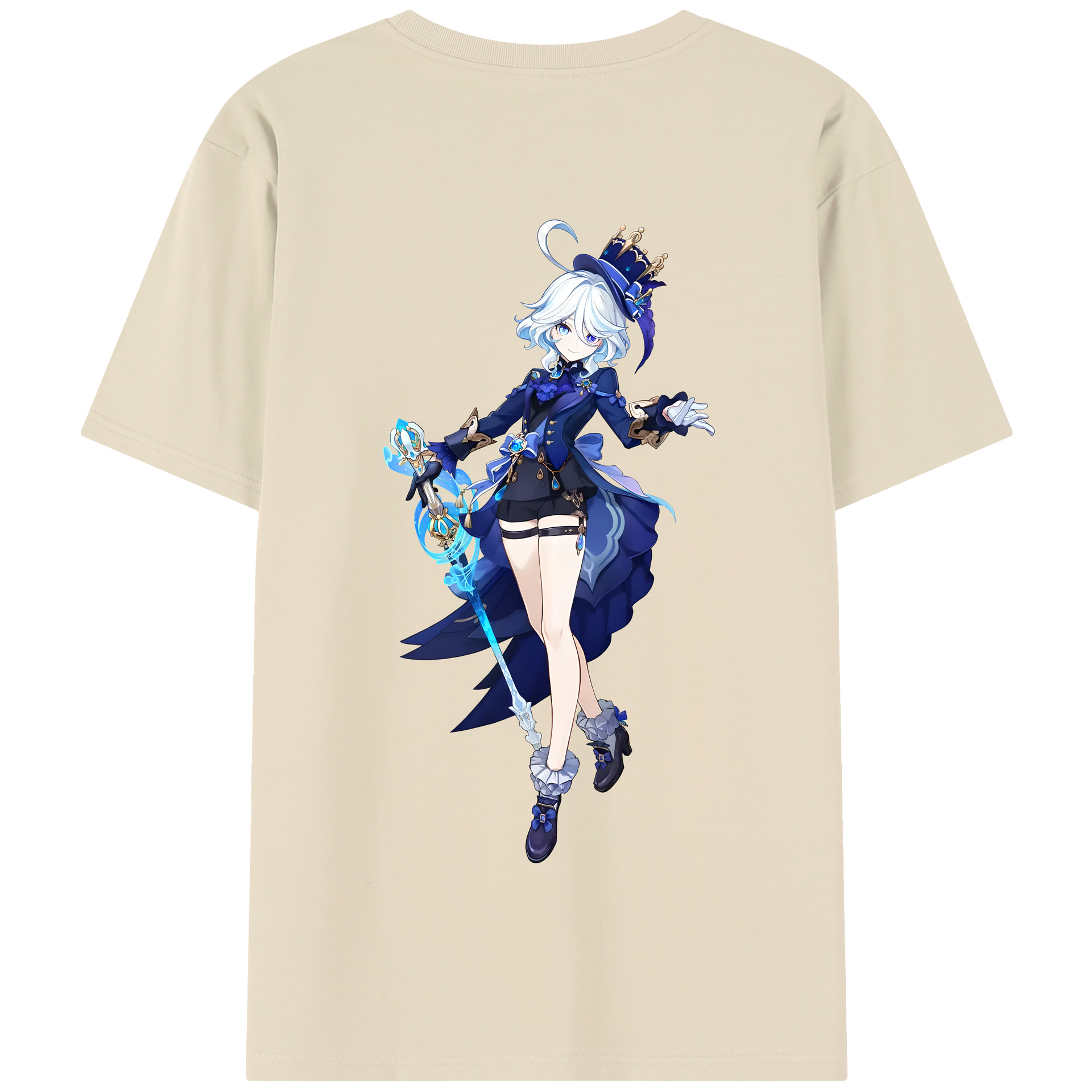 げんし神 フリーナ genshin Furina 綿100％半袖Tシャツ（背面プリント）