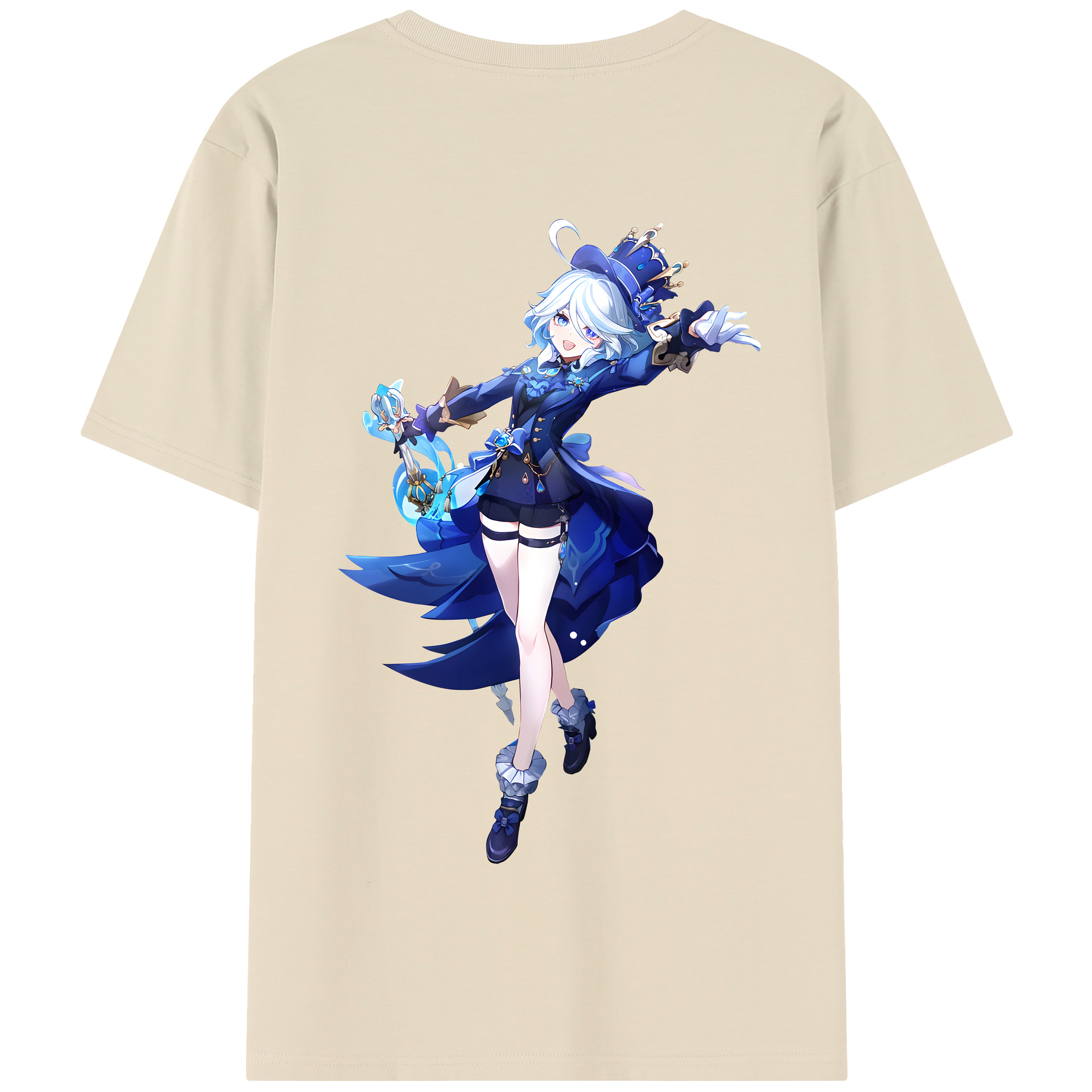 げんし神 フリーナ genshin Furina 綿100％半袖Tシャツ（背面プリント）