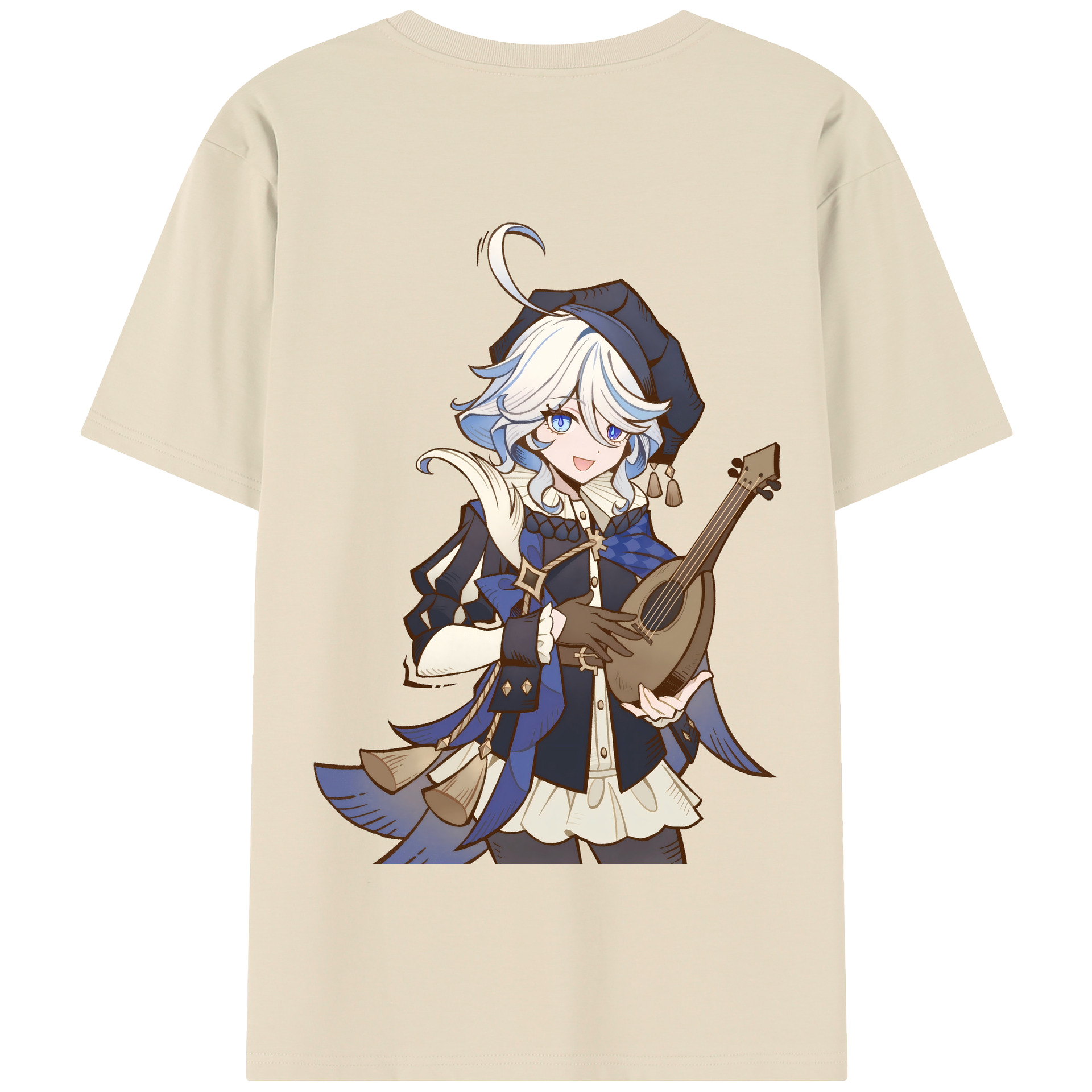 げんし神 フリーナ genshin Furina 綿100％半袖Tシャツ（背面プリント）