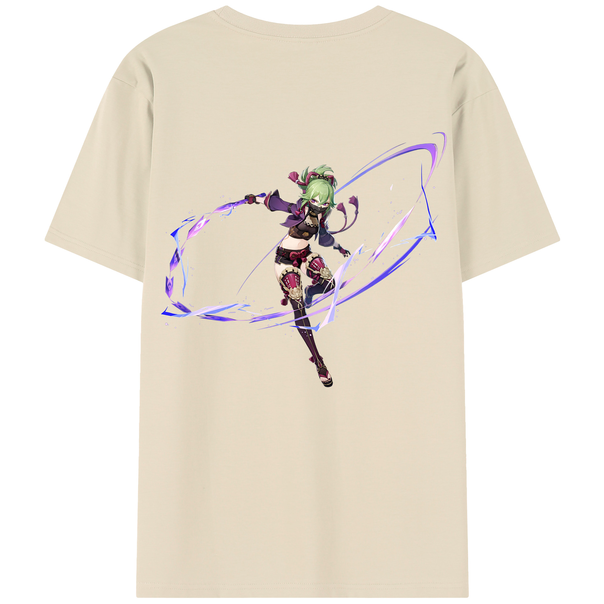 げんし神  久岐忍 くき しのぶ genshin Kuki Shinobu 綿100％半袖Tシャツ（背面プリント）