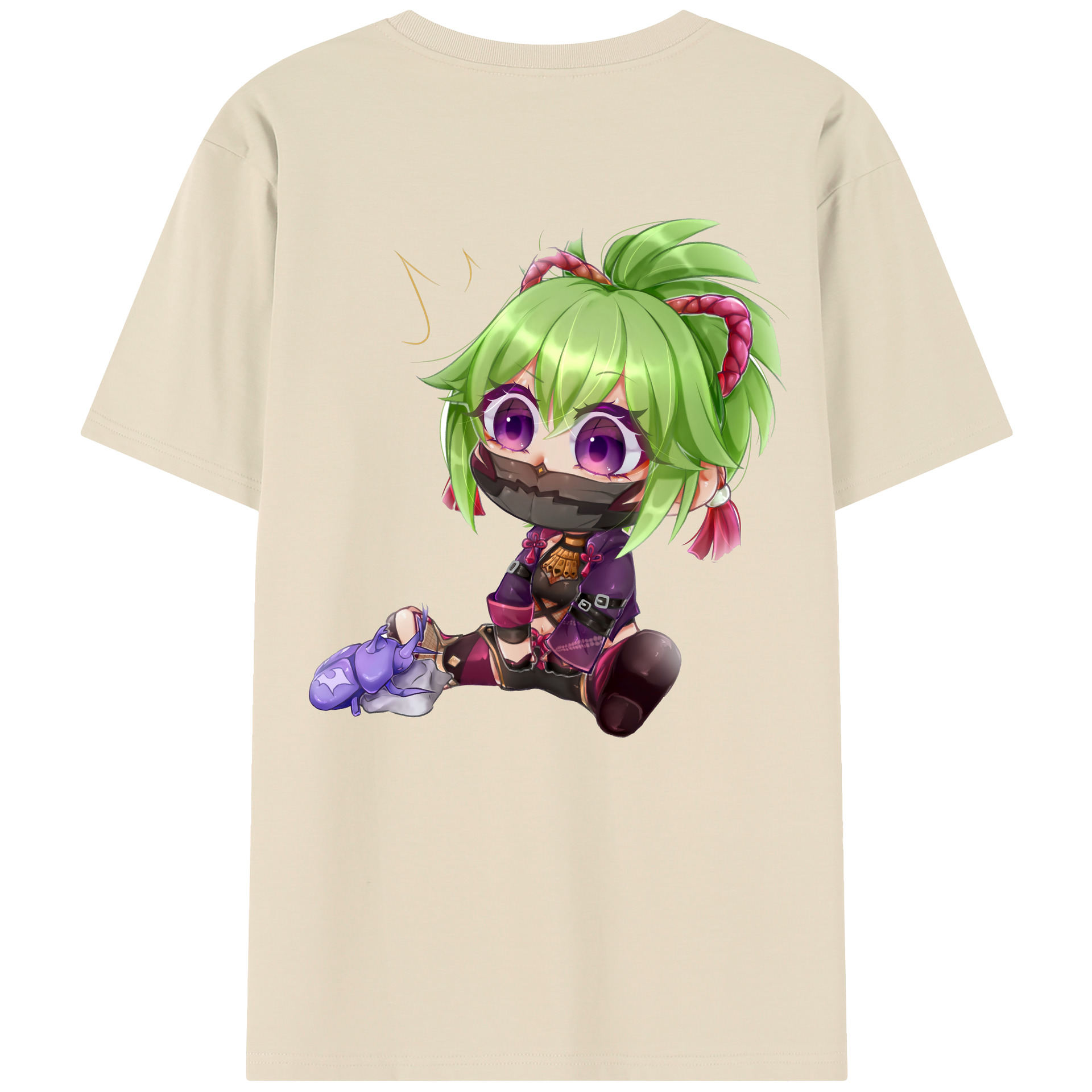 げんし神  久岐忍 くき しのぶ genshin Kuki Shinobu 綿100％半袖Tシャツ（背面プリント）