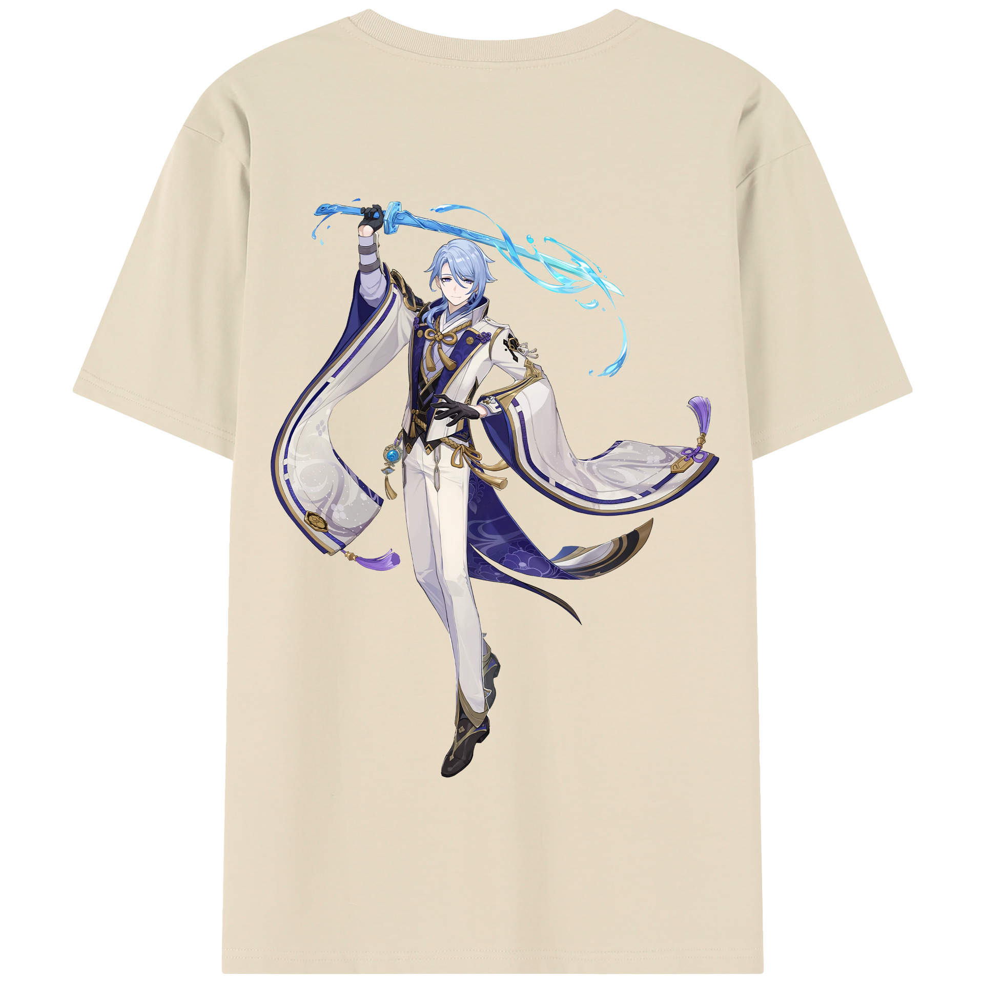 げんし神 神里綾人 かみさとあやと genshin Kamisato Ayato 綿100％半袖Tシャツ（背面プリント）