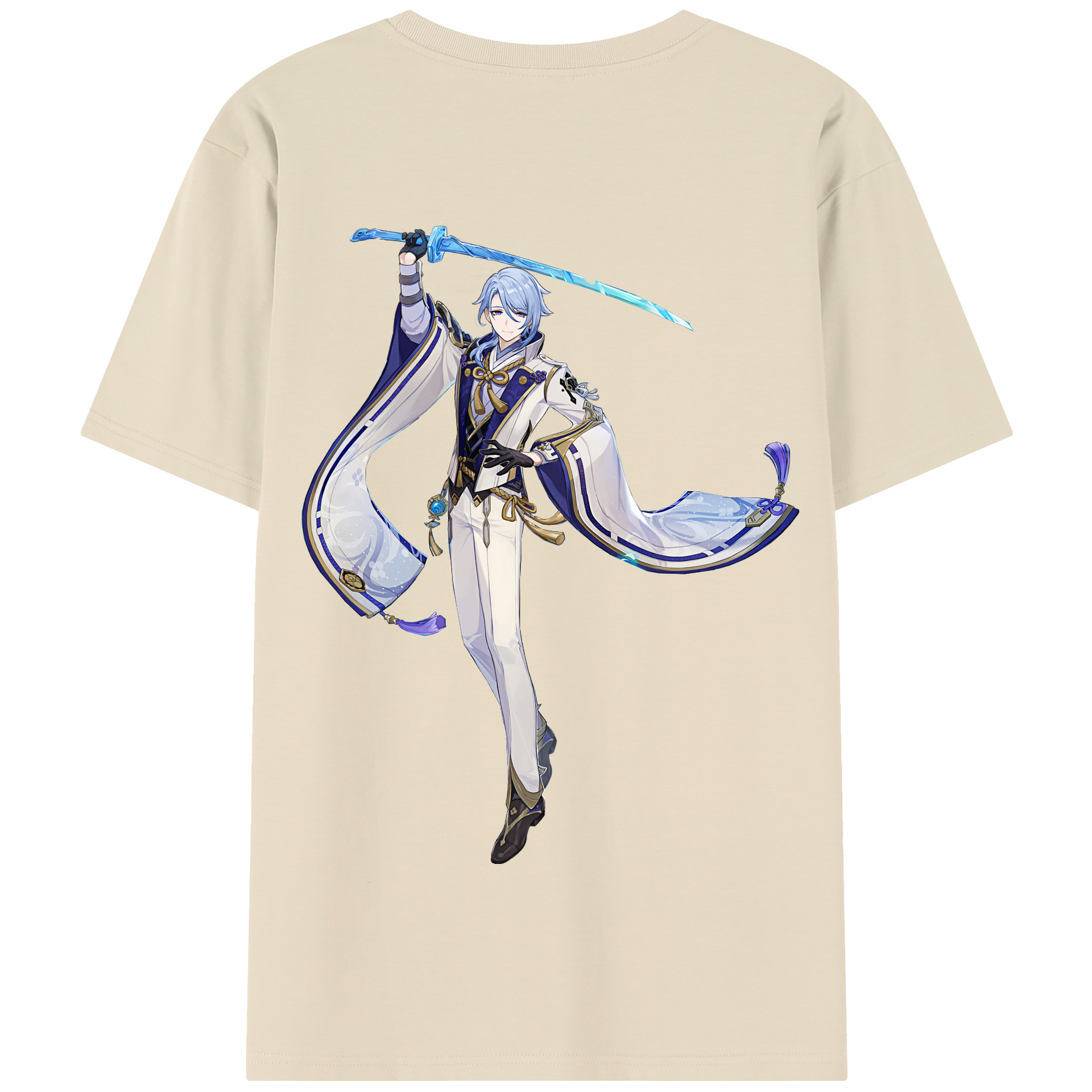 げんし神 神里綾人 かみさとあやと genshin Kamisato Ayato 綿100％半袖Tシャツ（背面プリント）