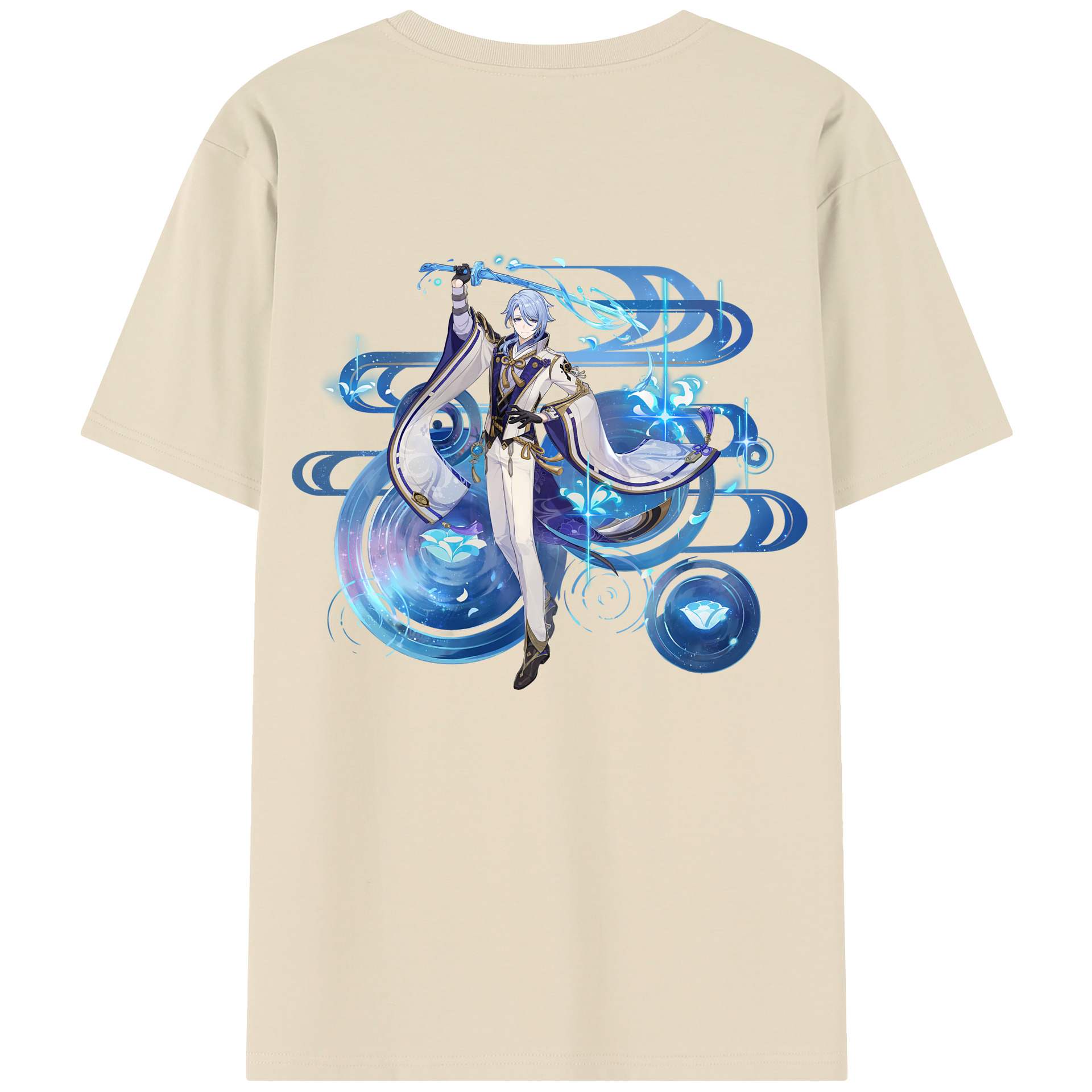 げんし神 神里綾人 かみさとあやと genshin Kamisato Ayato 綿100％半袖Tシャツ（背面プリント）