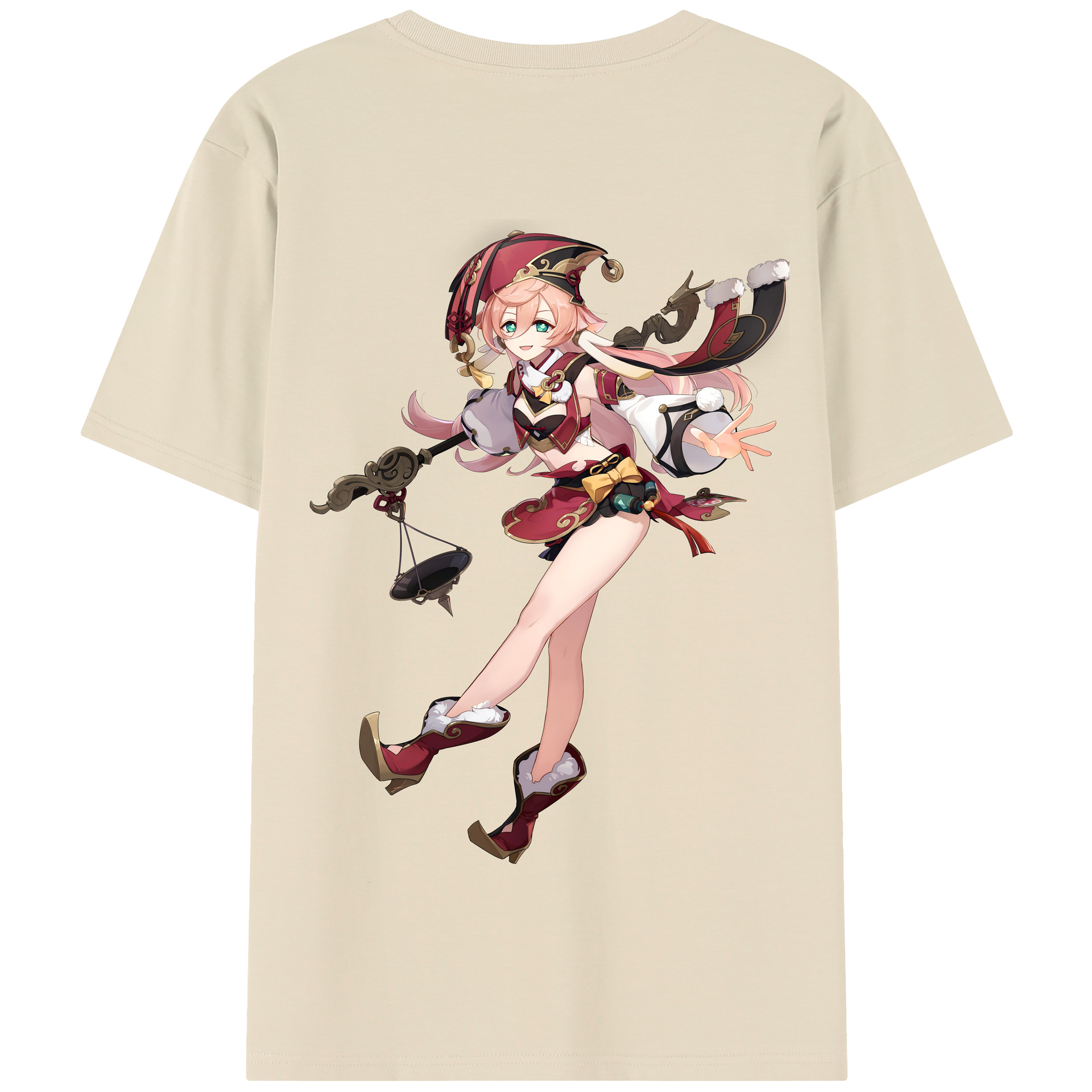 げんし神 ヤンフェイ genshin Yanfei 綿100％半袖Tシャツ（背面プリント）