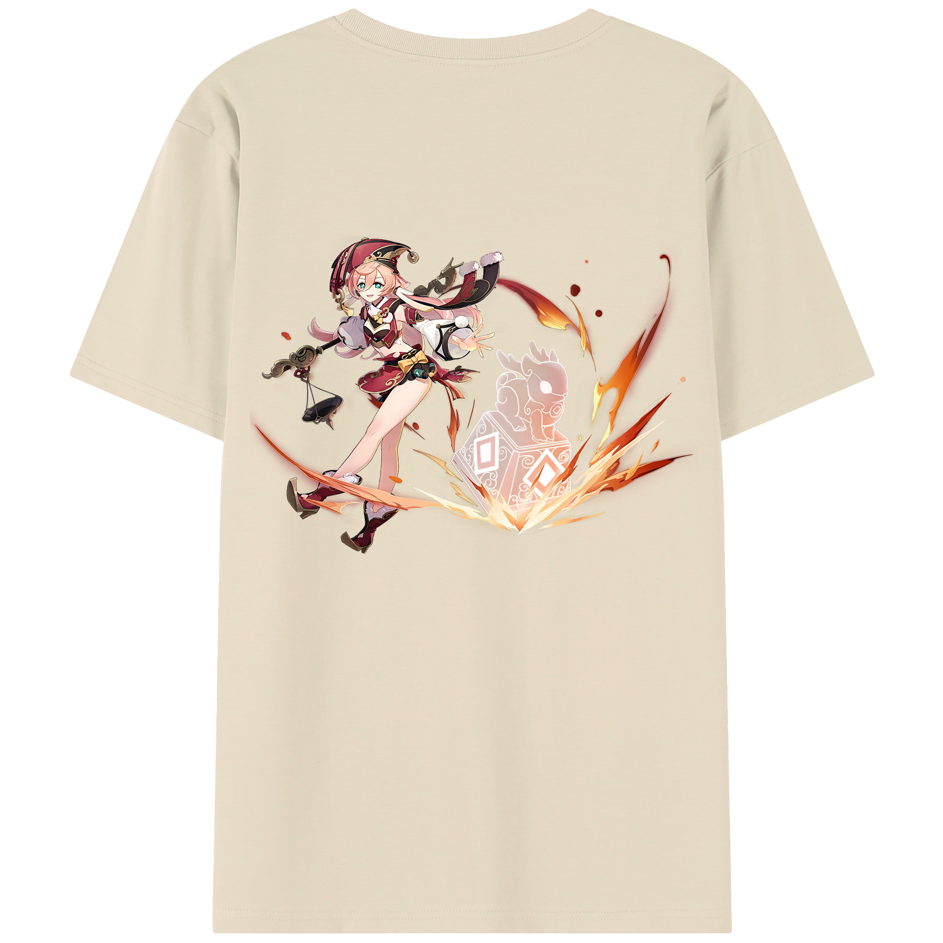 げんし神 ヤンフェイ genshin Yanfei 綿100％半袖Tシャツ（背面プリント）