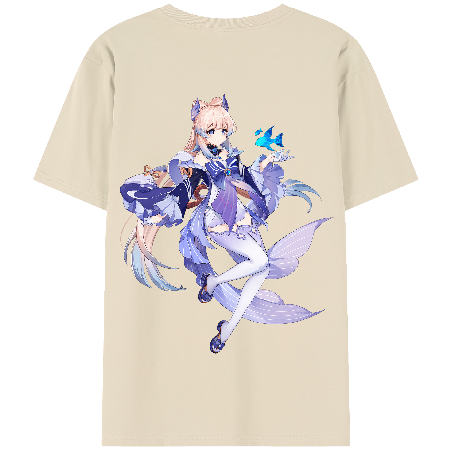 げんし神 珊瑚宮心海 サンゴノミヤ・ココミ genshin Sangonomiya Kokomi 綿100％半袖Tシャツ（背面プリント）