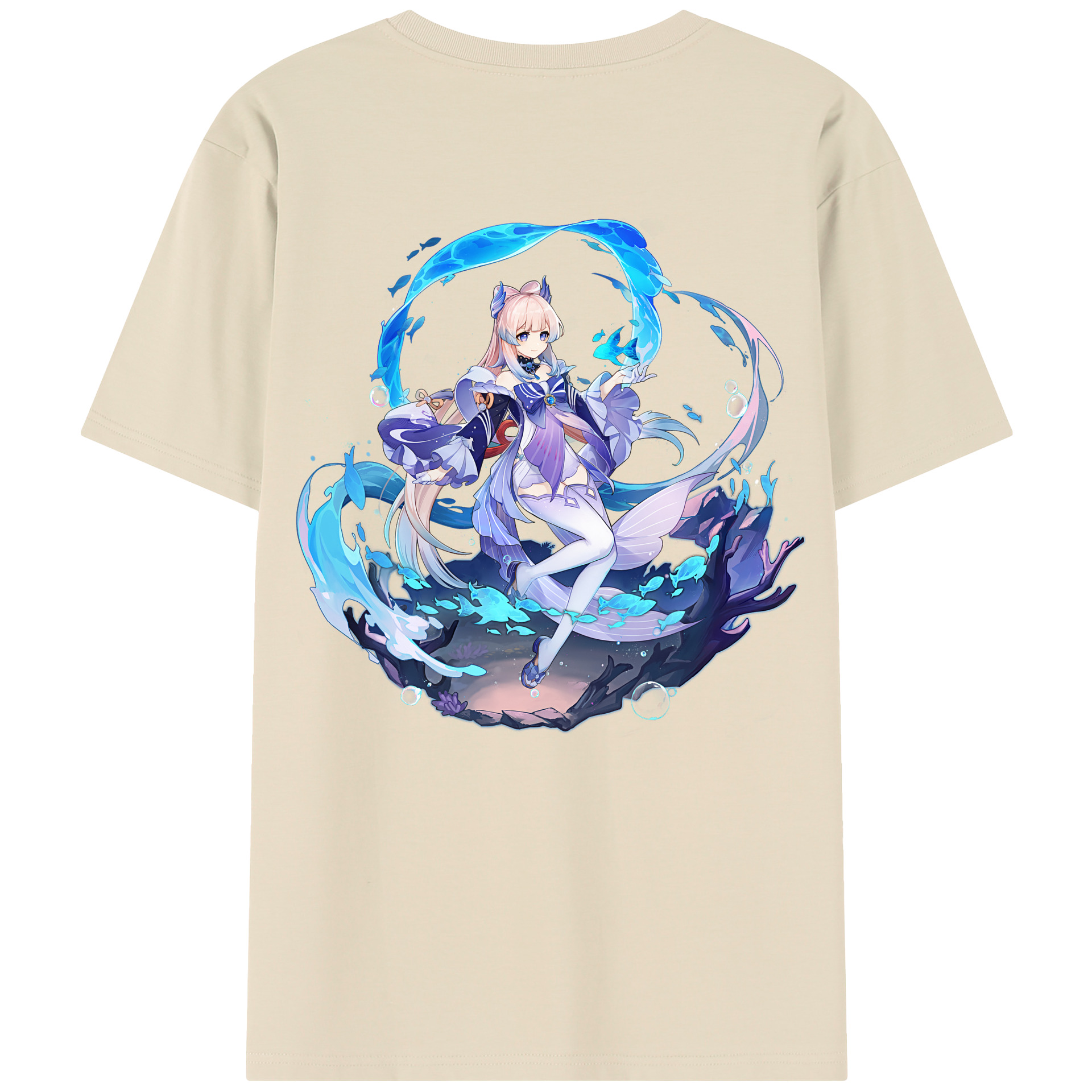 げんし神 珊瑚宮心海 サンゴノミヤ・ココミ genshin Sangonomiya Kokomi 綿100％半袖Tシャツ（背面プリント）