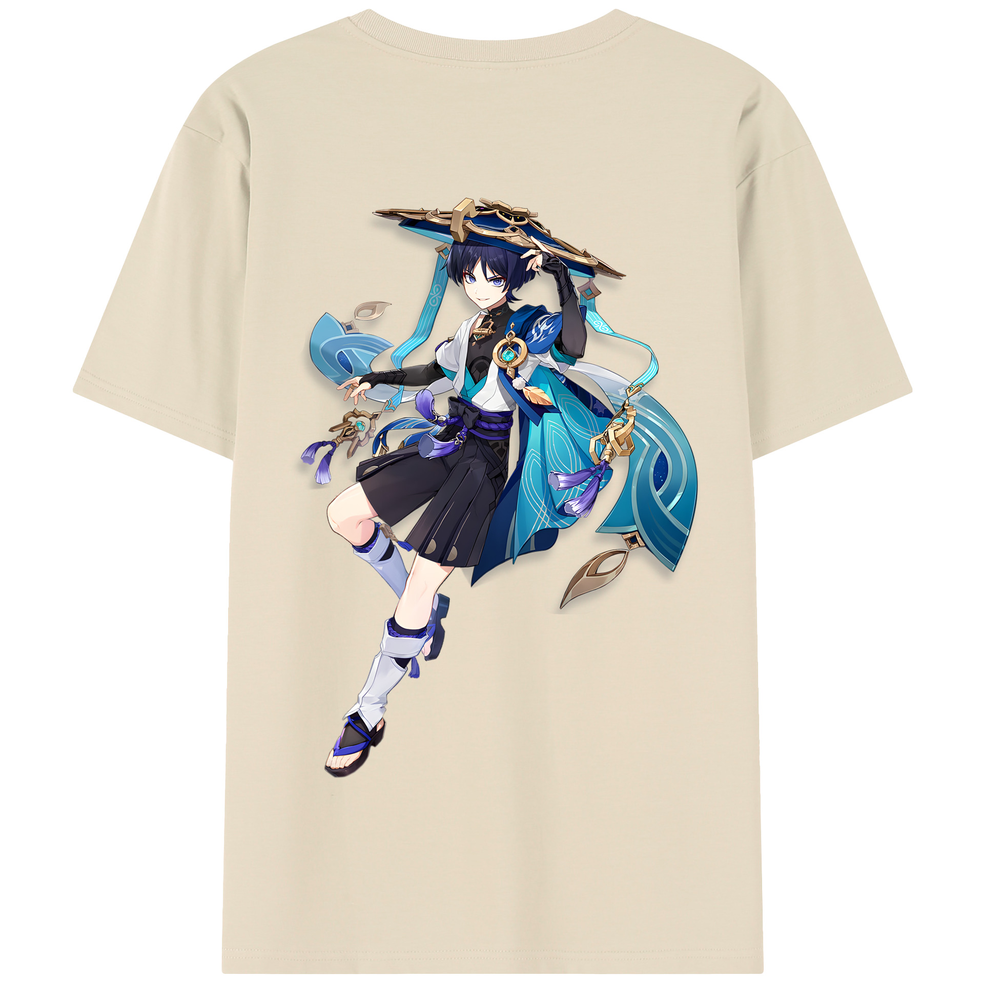 げんし神 さんペい genshin Sanpei 綿100％半袖Tシャツ（背面プリント）