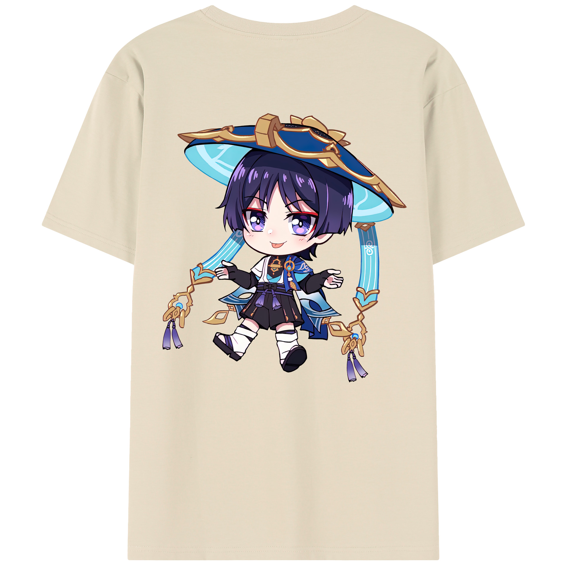 げんし神 さんペい genshin Sanpei 綿100％半袖Tシャツ（背面プリント）