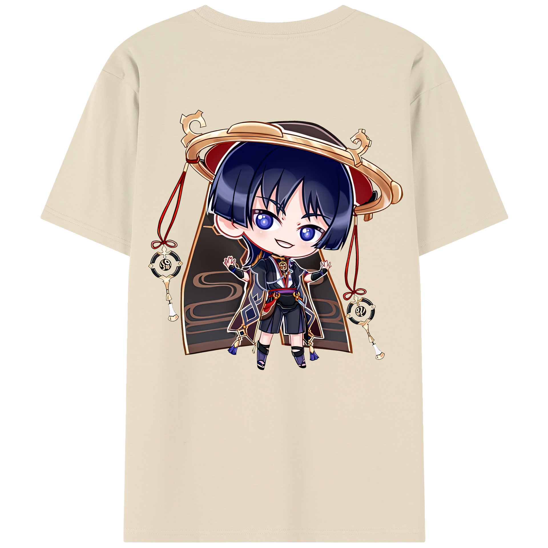 げんし神 さんペい genshin Sanpei 綿100％半袖Tシャツ（背面プリント）