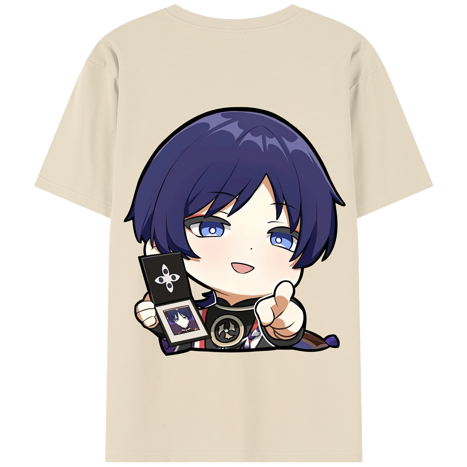 げんし神 さんペい genshin Sanpei 綿100％半袖Tシャツ（背面プリント）