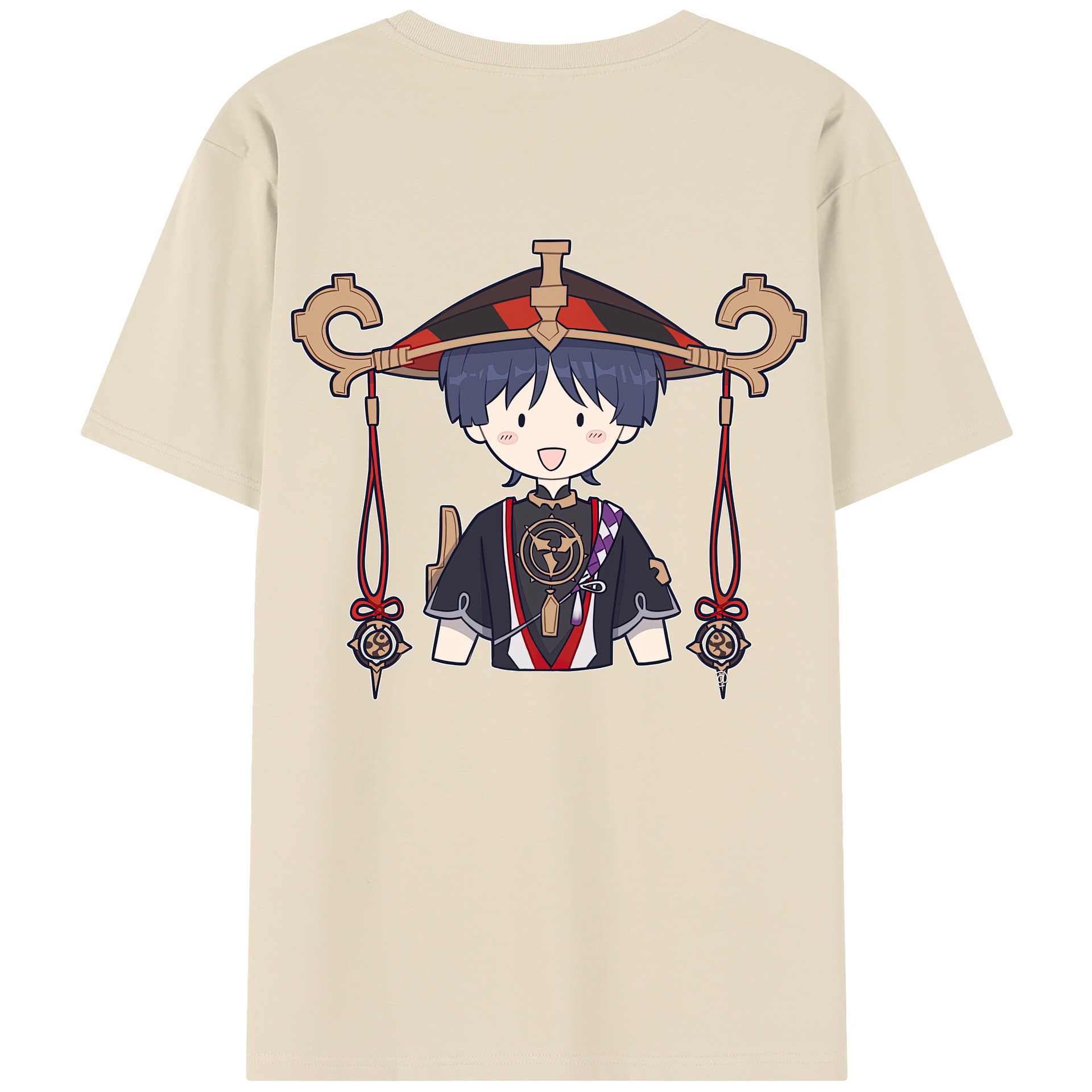げんし神 さんペい genshin Sanpei 綿100％半袖Tシャツ（背面プリント）
