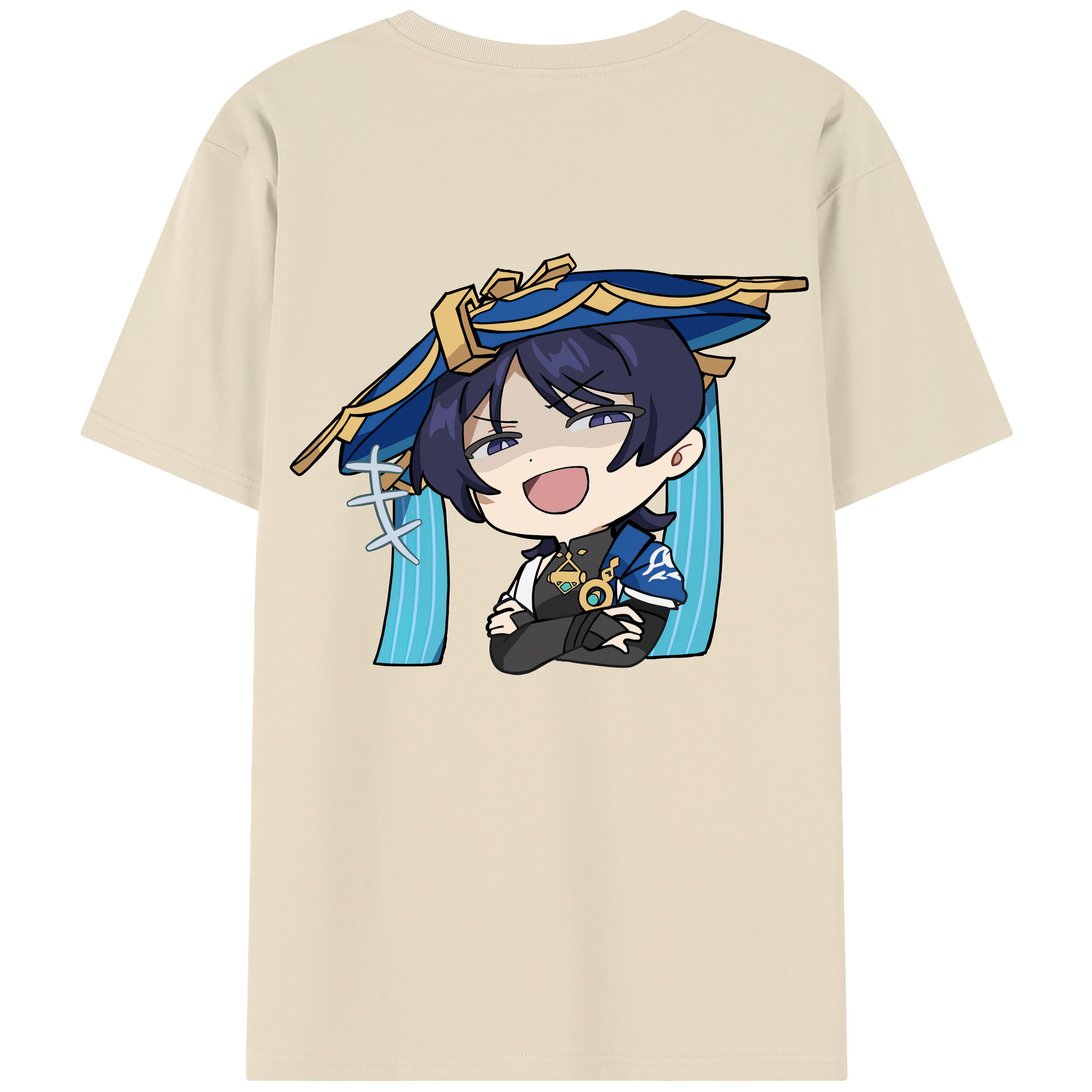 げんし神 さんペい genshin Sanpei 綿100％半袖Tシャツ（背面プリント）
