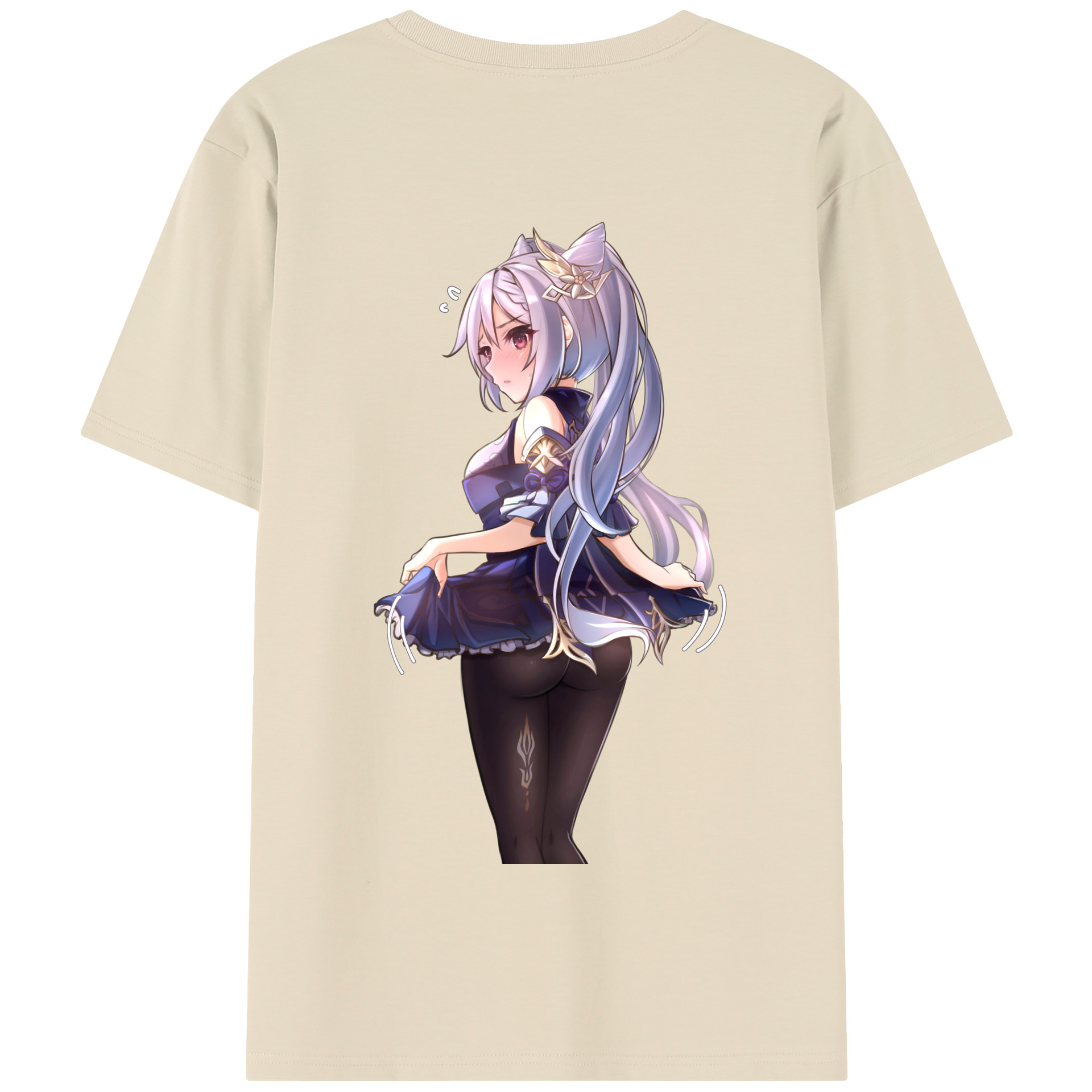 げんし神 刻晴 こくせい genshin Kokusei 綿100％半袖Tシャツ（背面プリント）