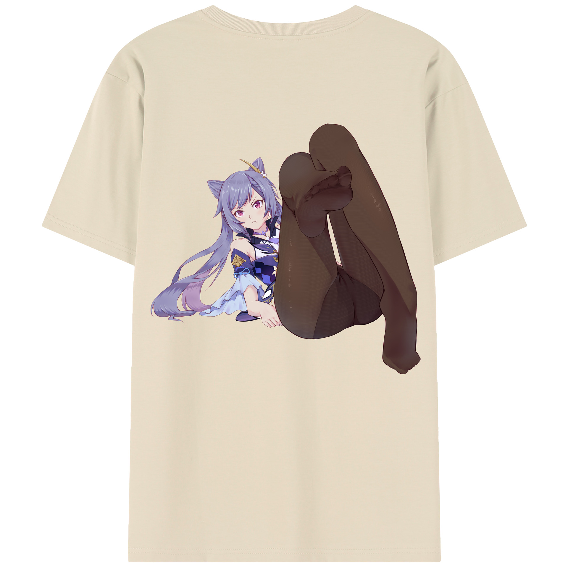 げんし神 刻晴 こくせい genshin Kokusei 綿100％半袖Tシャツ（背面プリント）