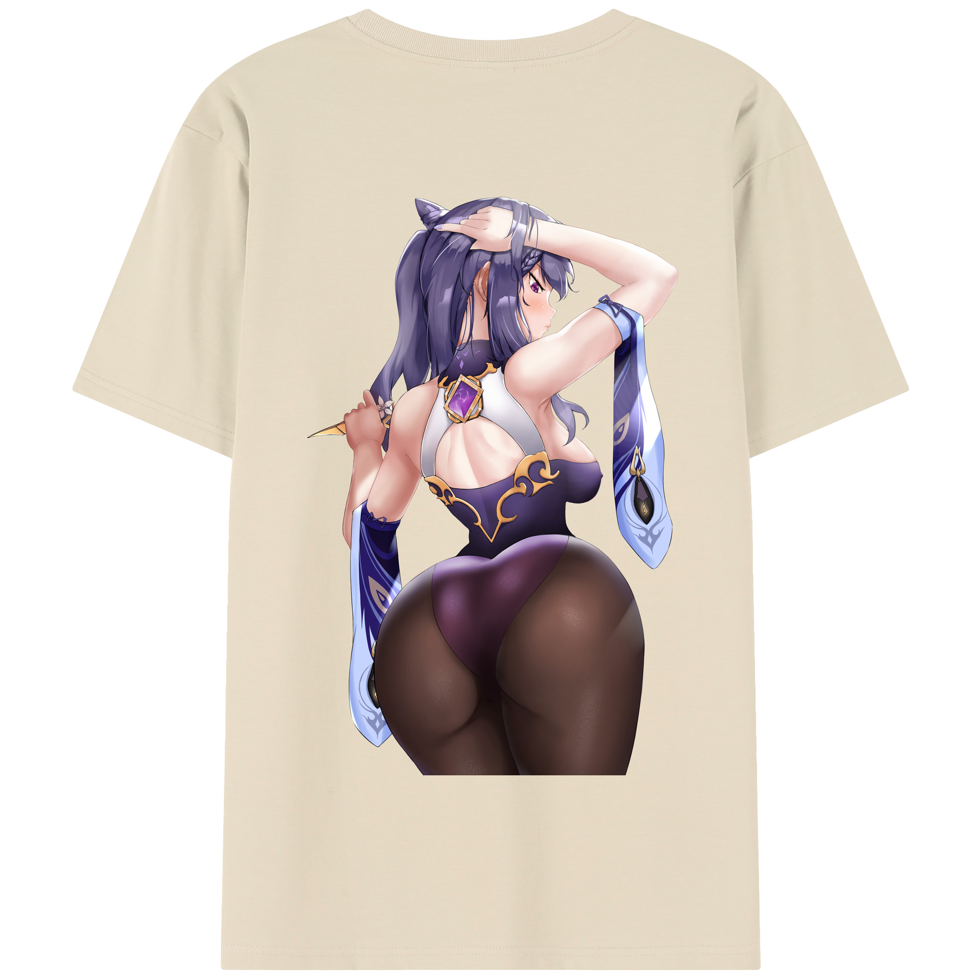 げんし神 刻晴 こくせい genshin Kokusei 綿100％半袖Tシャツ（背面プリント）