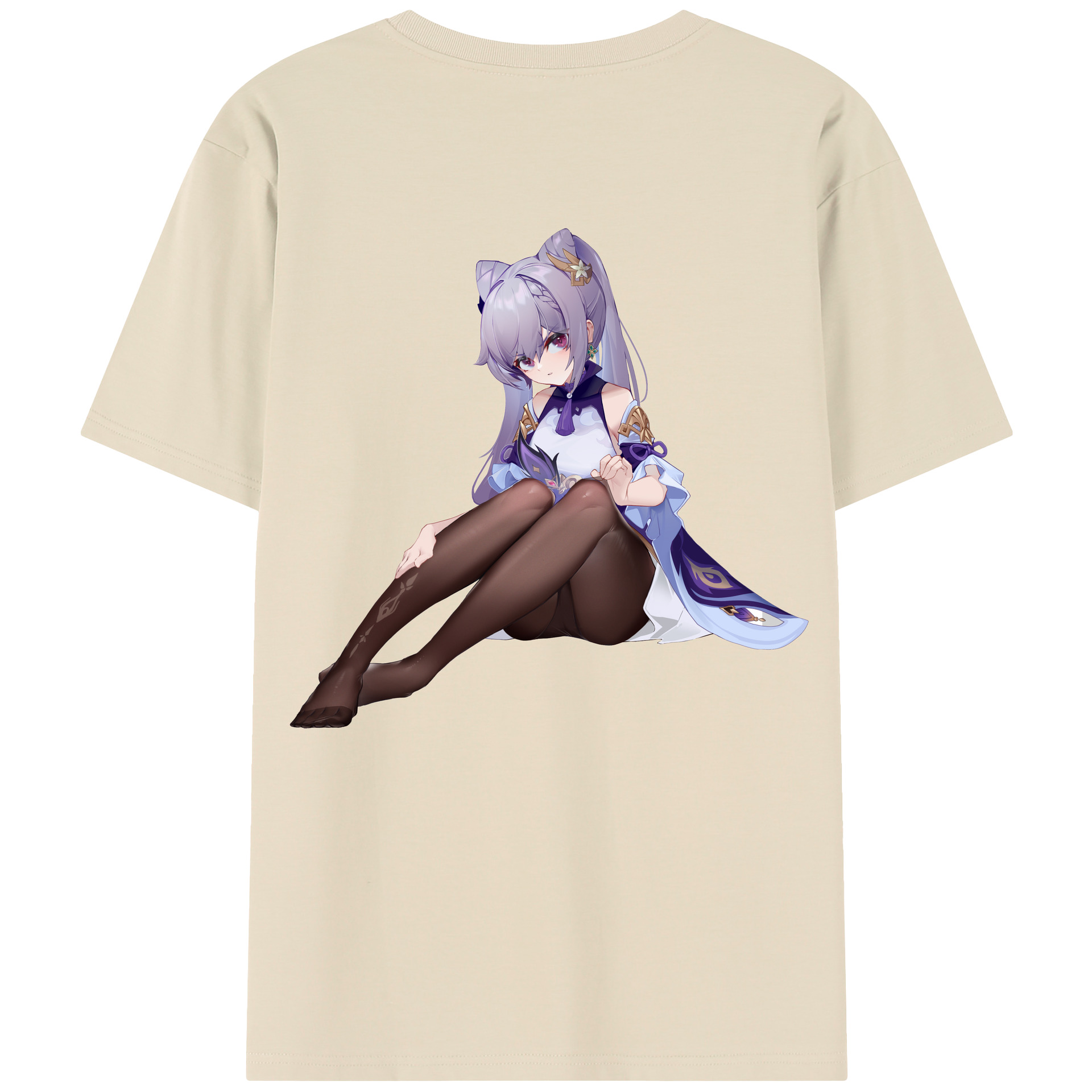 げんし神 刻晴 こくせい genshin Kokusei 綿100％半袖Tシャツ（背面プリント）