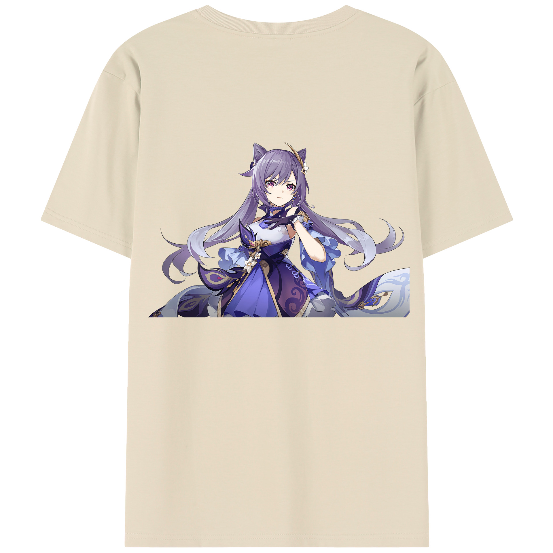 げんし神 刻晴 こくせい genshin Kokusei 綿100％半袖Tシャツ（背面プリント）