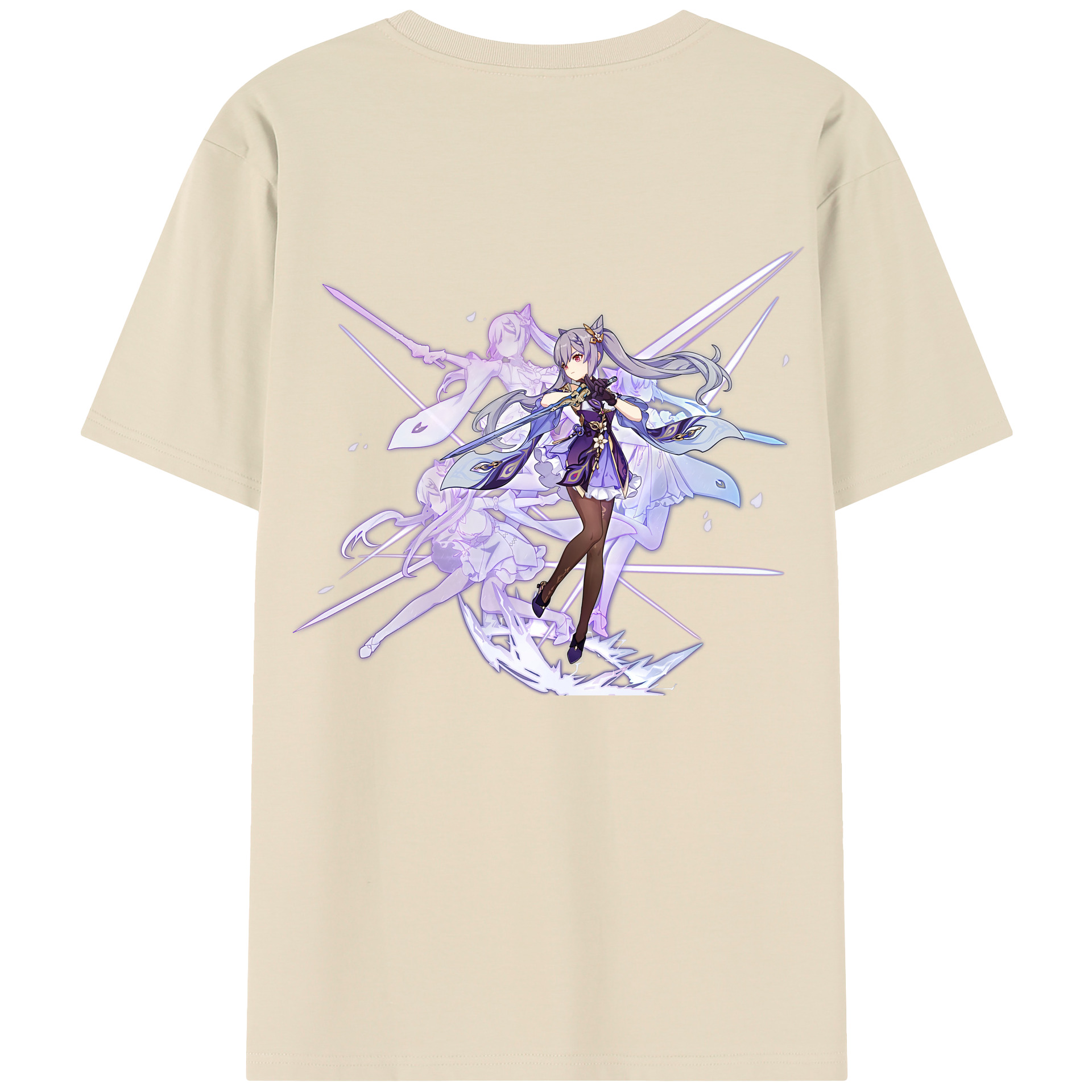 げんし神 刻晴 こくせい genshin Kokusei 綿100％半袖Tシャツ（背面プリント）