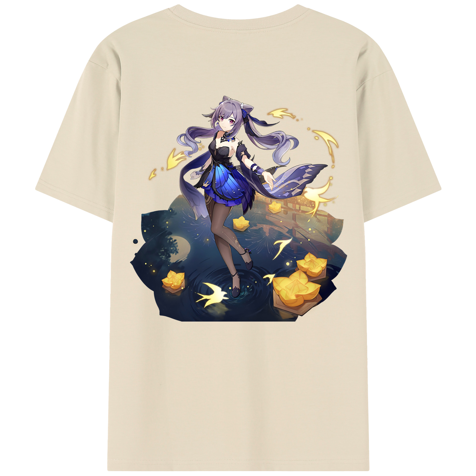 げんし神 刻晴 こくせい genshin Kokusei 綿100％半袖Tシャツ（背面プリント）