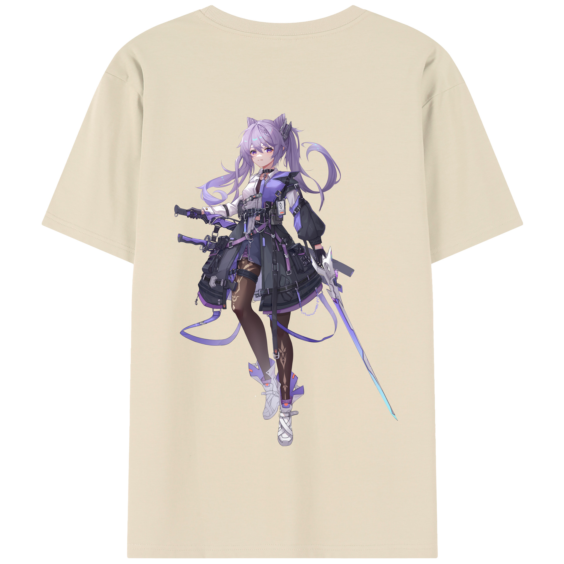 げんし神 刻晴 こくせい genshin Kokusei 綿100％半袖Tシャツ（背面プリント）