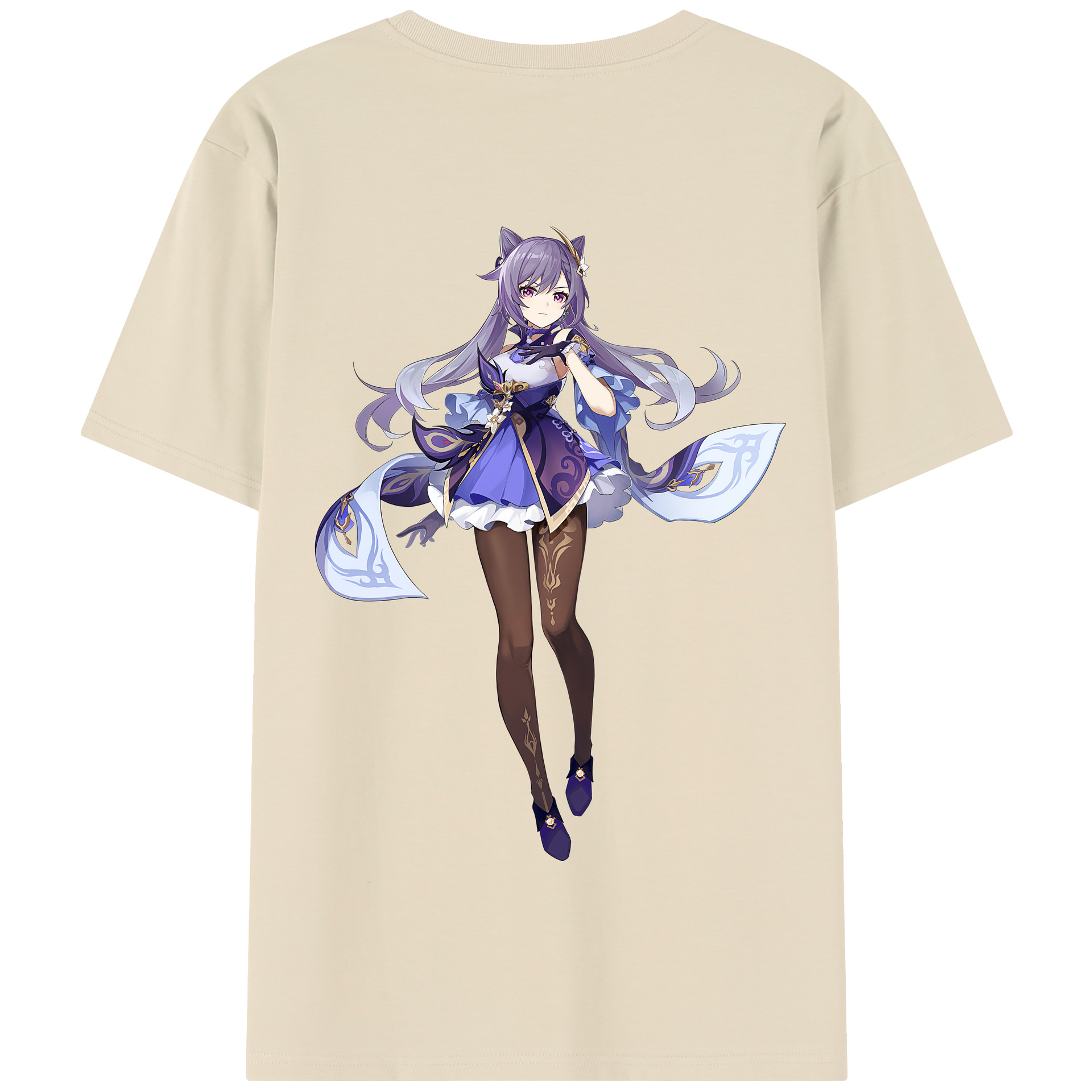 げんし神 刻晴 こくせい genshin Kokusei 綿100％半袖Tシャツ（背面プリント）